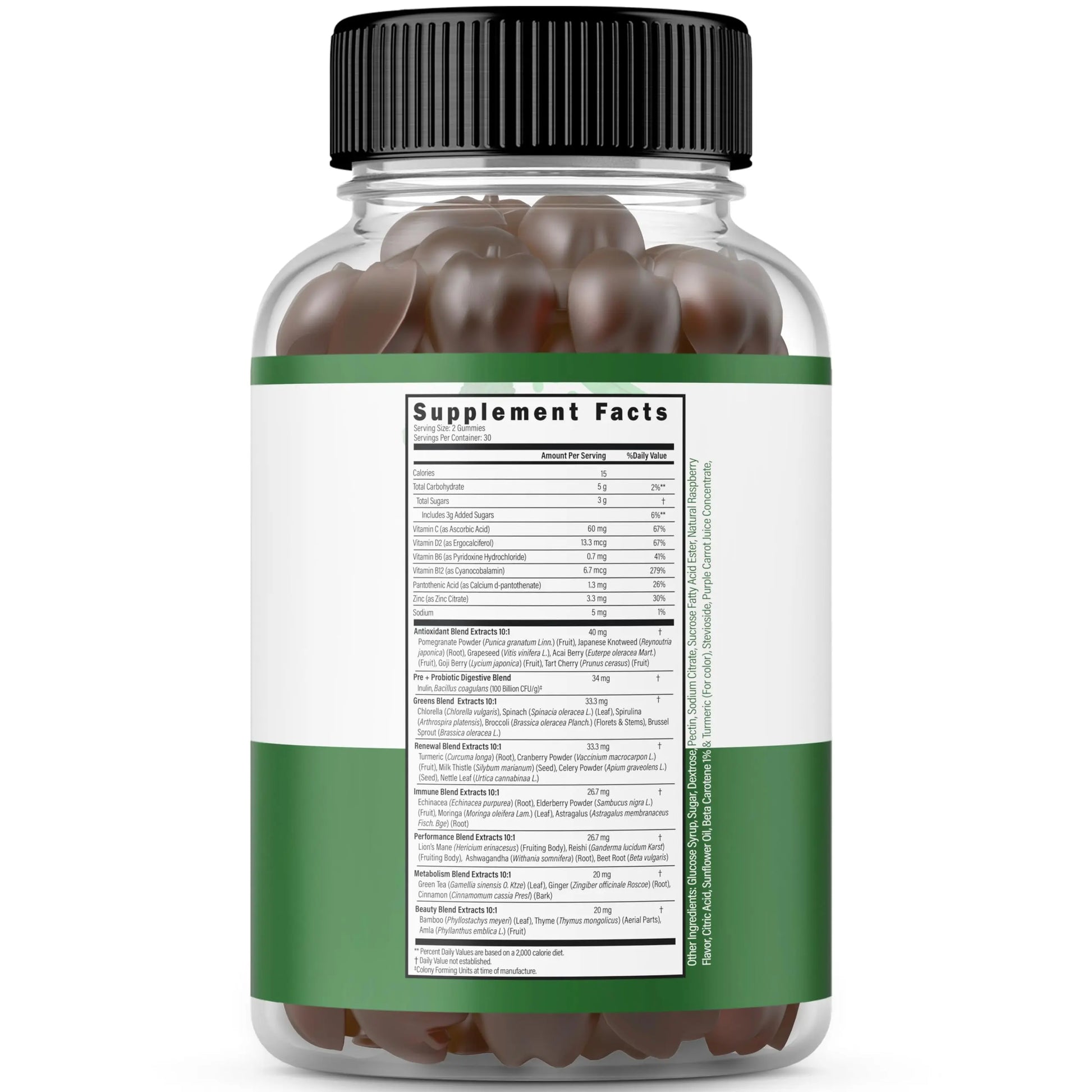 Supergreens Gummies (60 Count) Daily Greens Gummies - Greens Supplements with 8 Ingredient Power Blend - Superfood for Immunity Support for Adults - Third Party Tested, Vegan & USA Made (Pack of 2) DORADO NUTRITION Au supplements