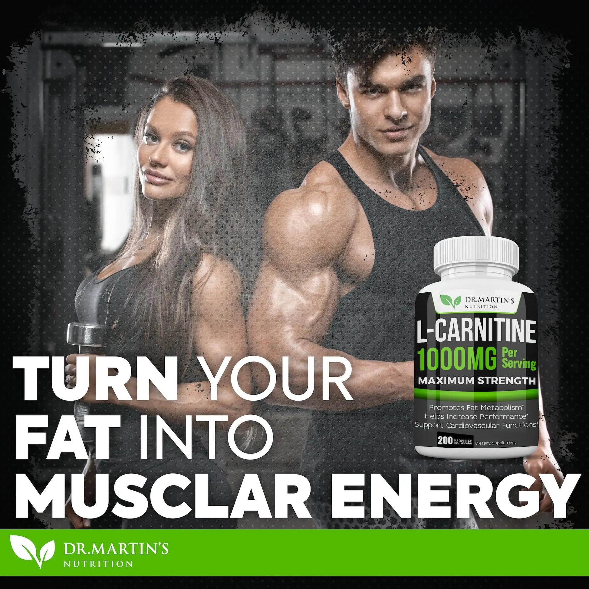 DR. MARTIN'S NUTRITION Extra Strength L-Carnitine - 200 Capsules - 1000mg Per Serving - Boost Your Metabolism and Increase Performance DR. MARTIN'S NUTRITION Au supplements