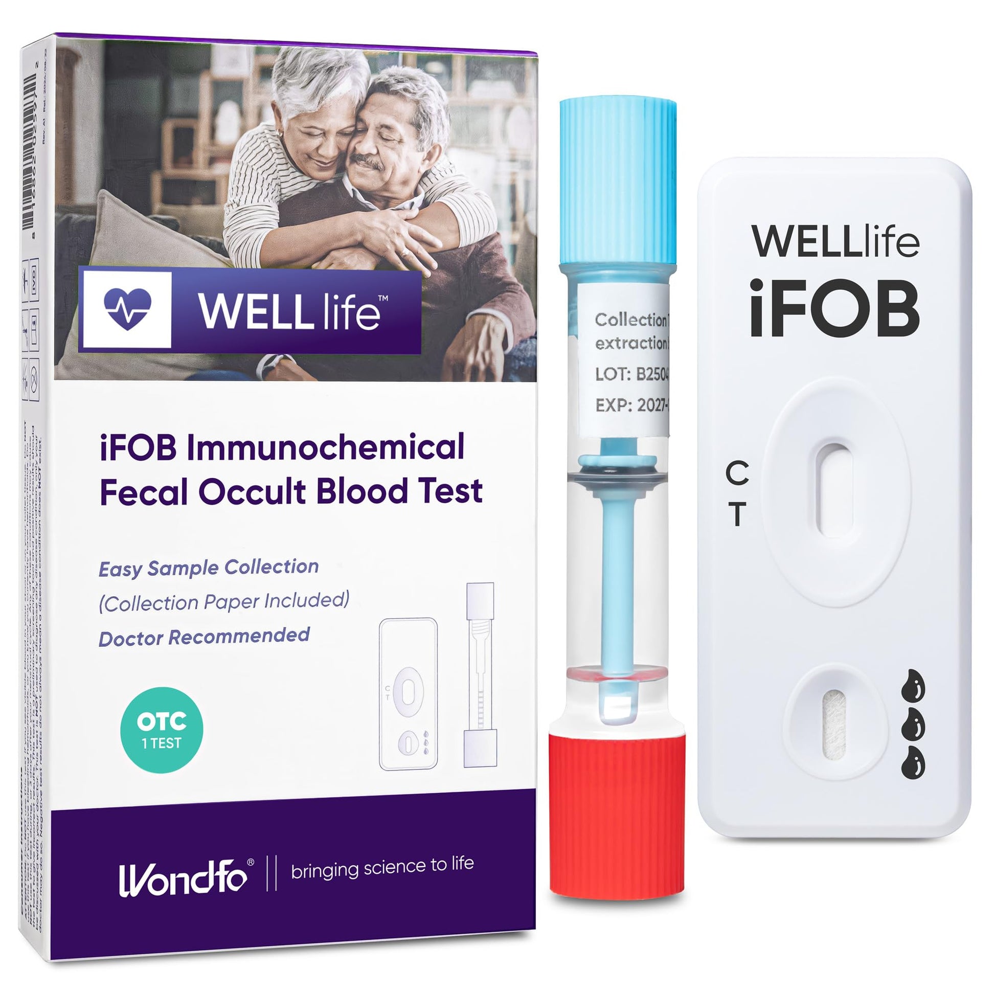 WELLlife iFOB Immunochemical Fecal Occult Blood Test, Colon Screening Test Kit Stool Test at Home Easy to Use, 1 Test Detect Hidden Blood in 10 Minutes FOB Test for Home WELL LIFE Au supplements