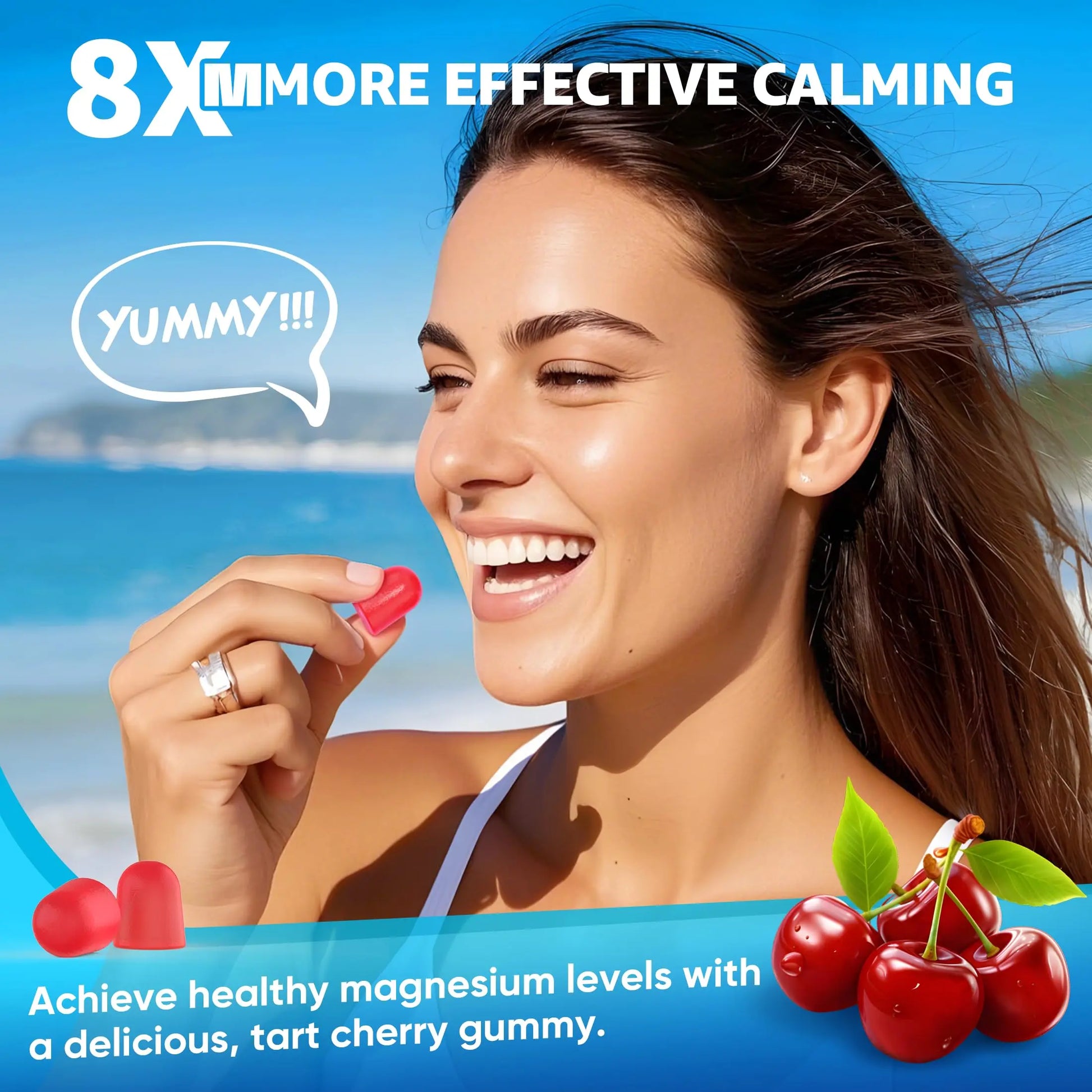 Magnesium Complex Gummies 400mg | as 8 Forms of Magnesium Glycinate, Malate, Citrate, Taurate, Oxide & More | w/Ashwagandha Extract, D3 & B12 Supports for Calm, Zzz, Mood, Muscle Cramp - Vegan 120Cts EnvyCure Au supplements