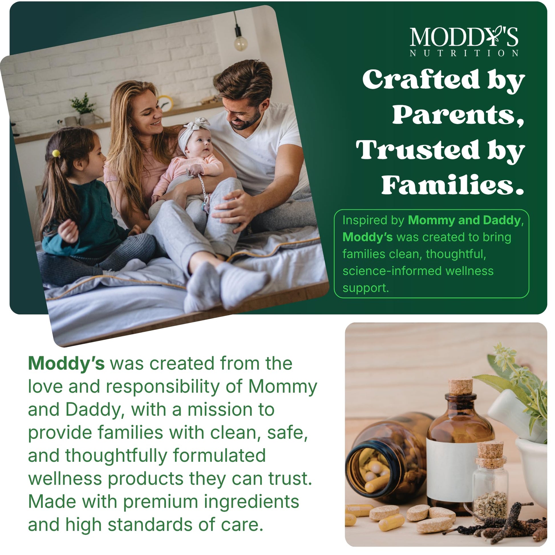Moddy's Nutrition DreamHeight Growth Supplement for Kids & Teens, Bone, Immune & Sleep Support, Clinically Studied Formula, 120 Small Easy-to-Swallow Capsules Moddy's Nutrition Au supplements