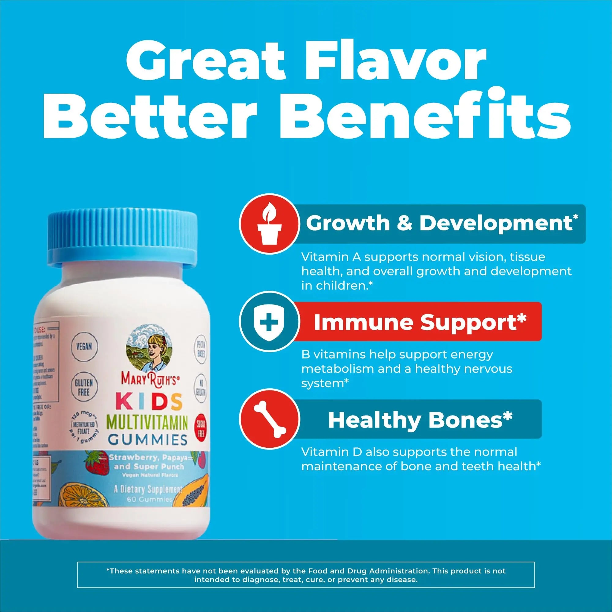 MARYRUTH'S Kids Vitamins | Multi | Sugar Free | 2 Month Supply | Kids Multivitamin Gummies for Ages 2+ | Vegan | Only 1 Gummy a Day | 60 Count MARYRUTH'S Au supplements