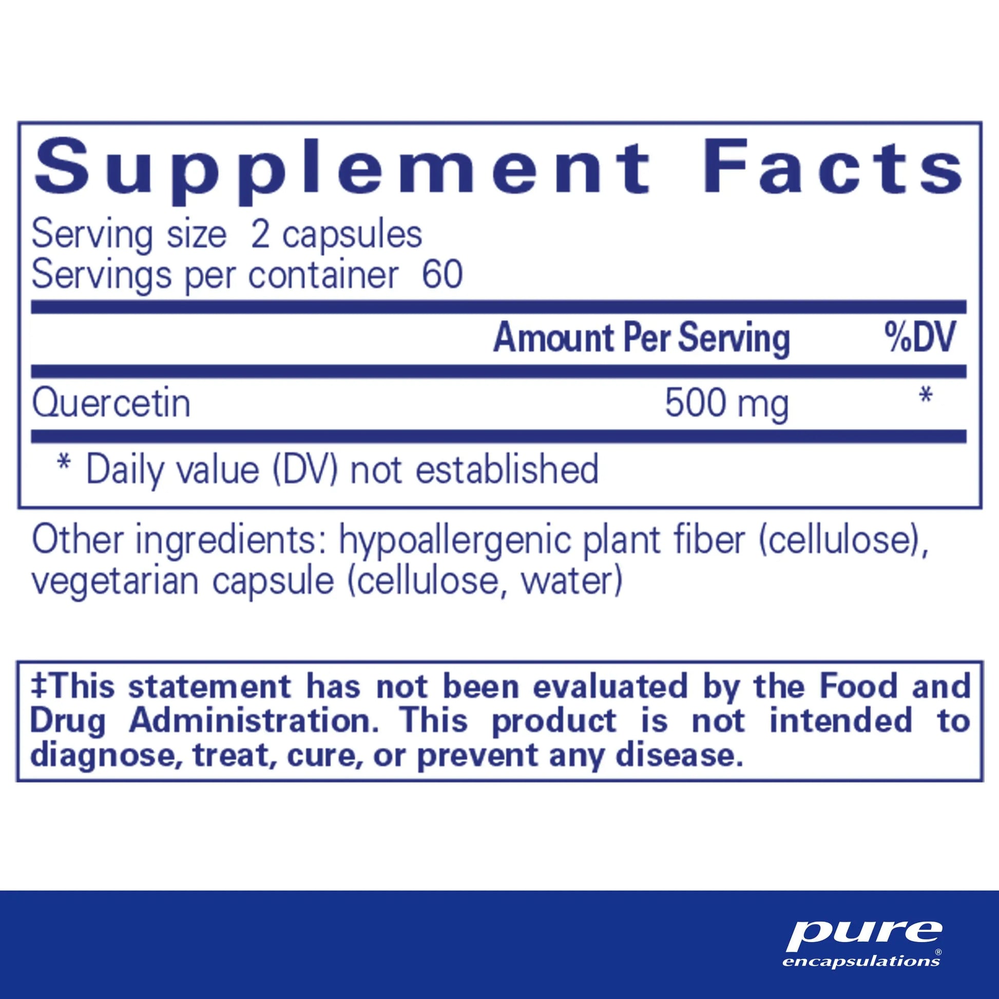 Pure Encapsulations Quercetin -  120 Capsules Pure Encapsulations Au supplements