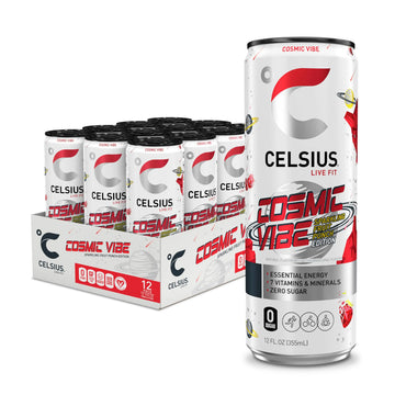 CELSIUS Sparkling Cosmic Vibe, Functional Essential Energy Drink 12 Fl Oz (Pack of 12) CELSIUS Au supplements