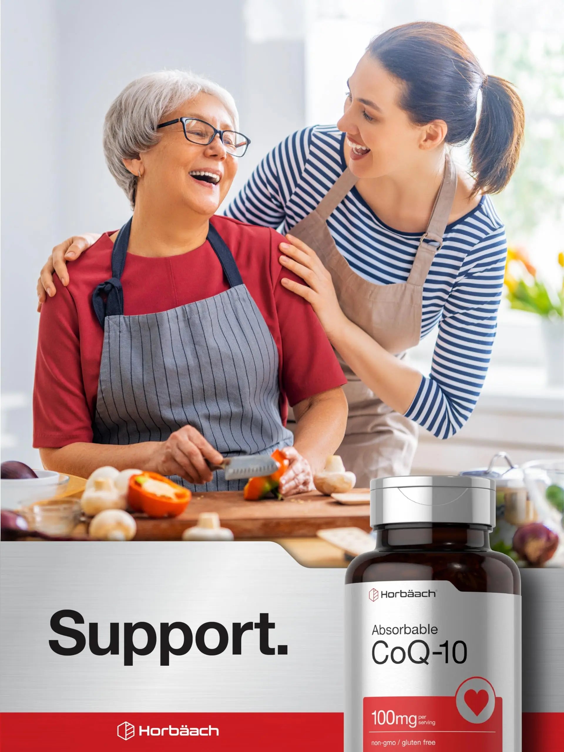 Horbäach CoQ10 100mg Softgels | 120 Count | Non-GMO and Gluten Free Supplement Horbäach Au supplements