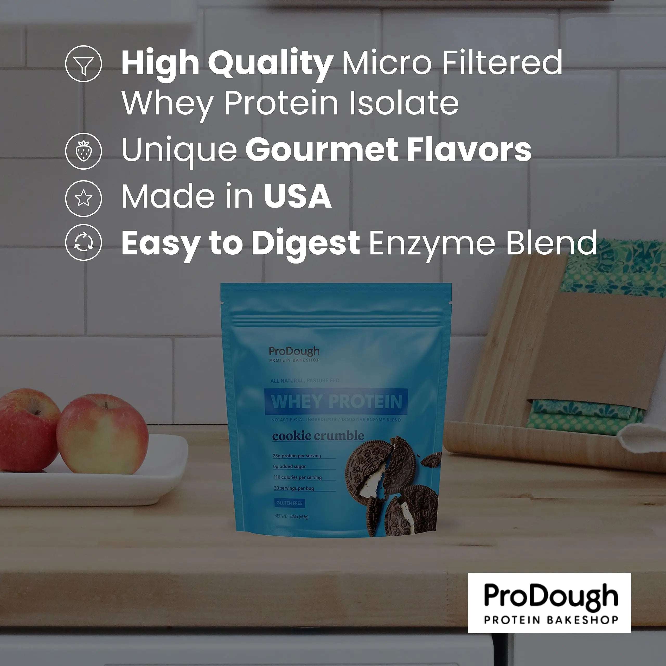 ProDough Gourmet Whey Isolate Hydrolized Protein Powder for Shake Mix- Easy Digest ProDough Protein Bakeshop Au supplements