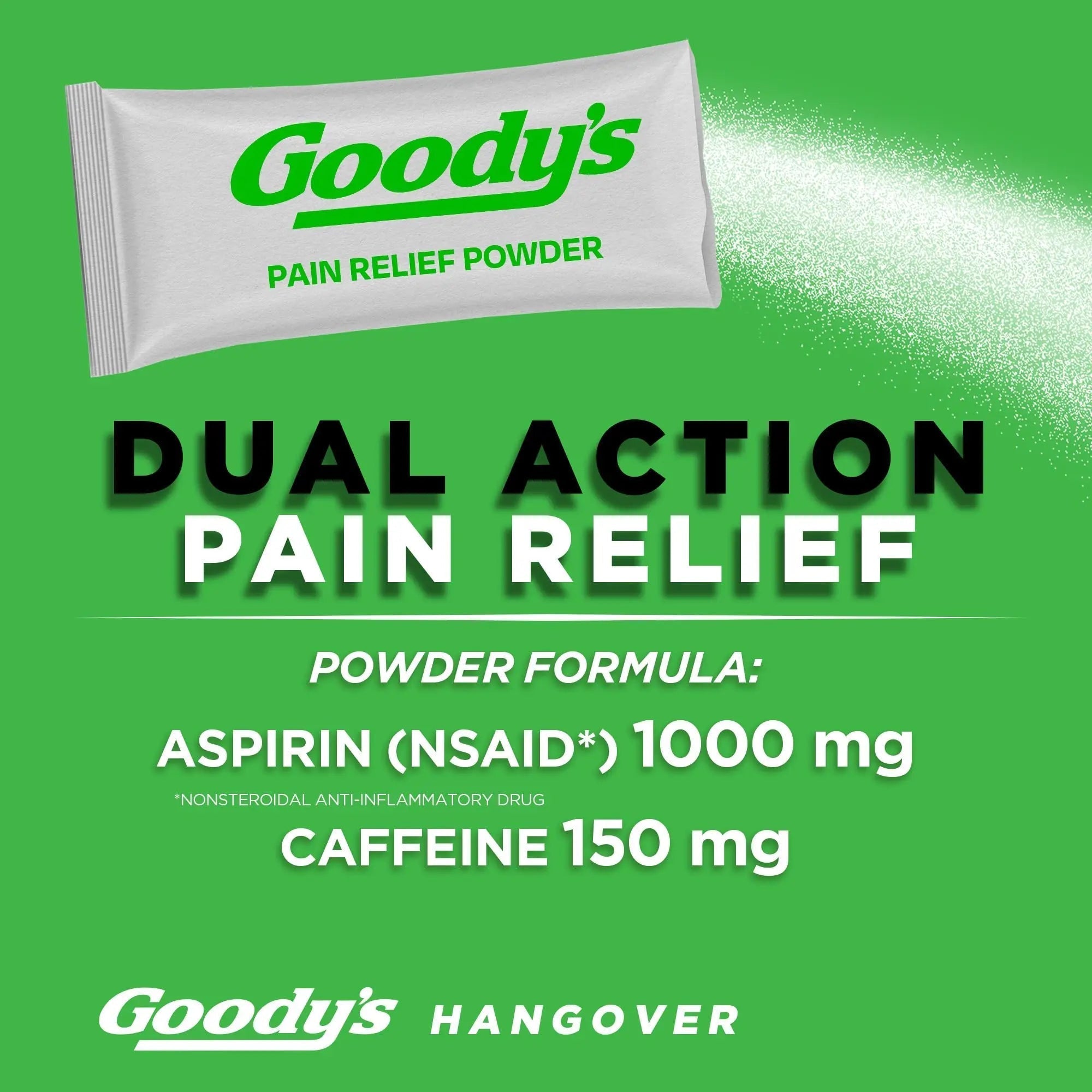 Goody's Hangover Relief Powder, Dual Action Fast Headache Pain Relief with Aspirin and Caffeine, Berry Citrus Flavor, 16 Count Goody's Au supplements