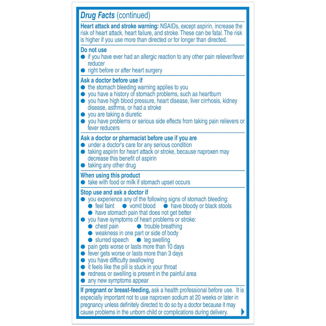 Aleve Pain Relief Naproxen Sodium Caplets ‐ 50 Count Aleve Au supplements