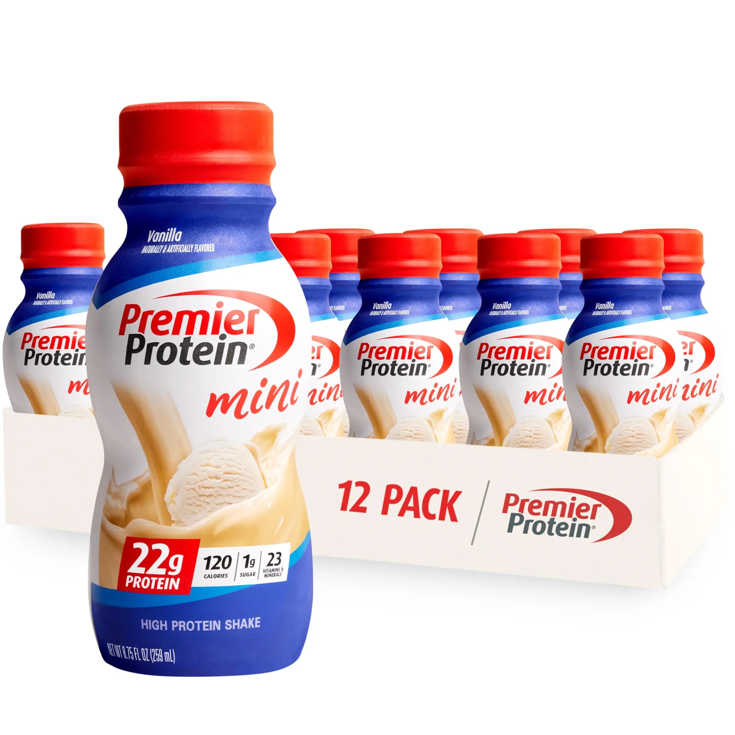 Premier Protein Shake MINIs, Vanilla, 22g Protein, 120 Calories, 1g Sugar, 8.75fl oz Premier Protein Au supplements
