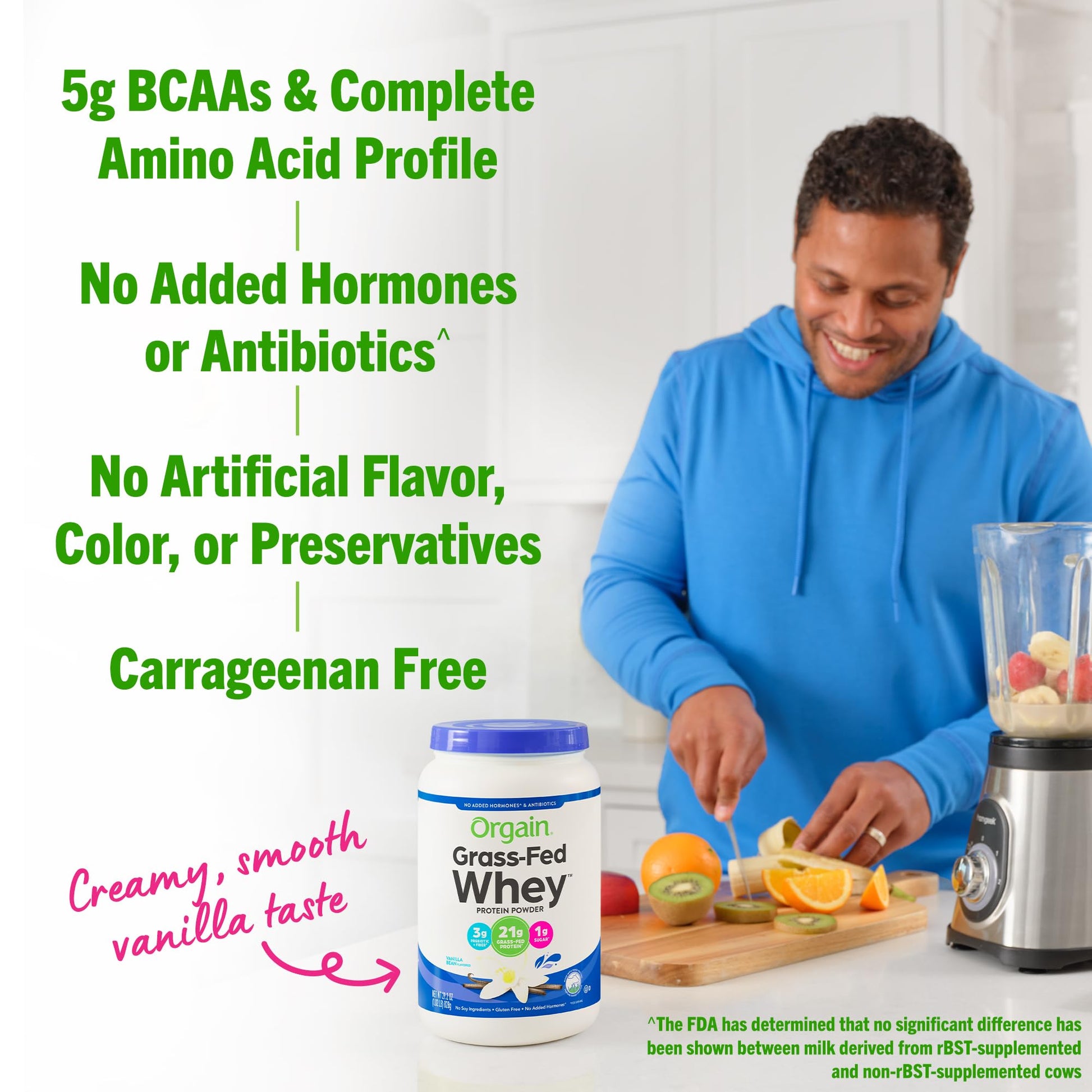 Orgain Whey Protein Powder, Vanilla Bean - 21g Grass Fed Dairy Protein, Gluten Free Orgain Au supplements