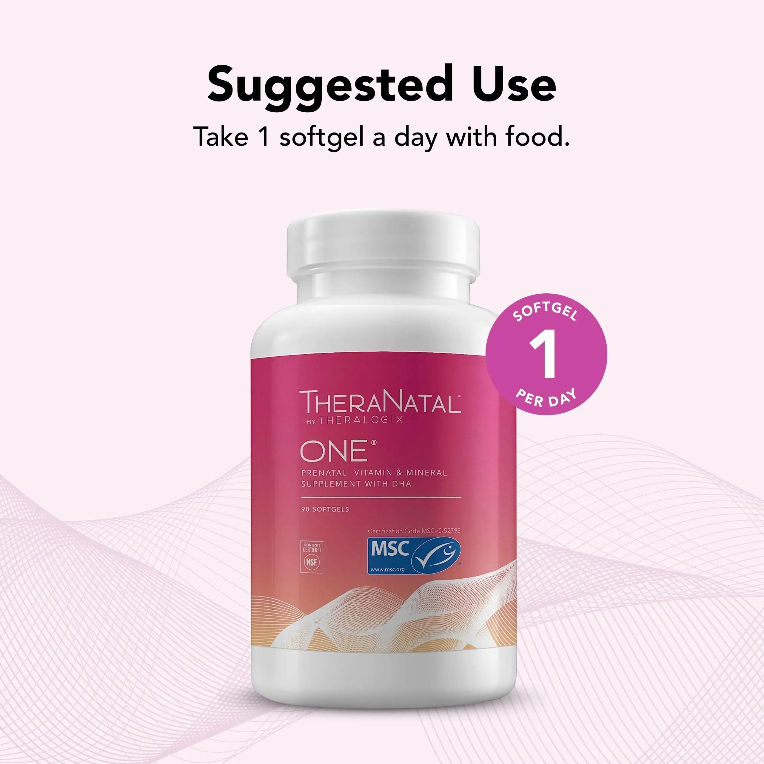 Theralogix TheraNatal One Prenatal Vitamin - 90-Day Supply - Prenatal Multivitamin Theralogix Au supplements