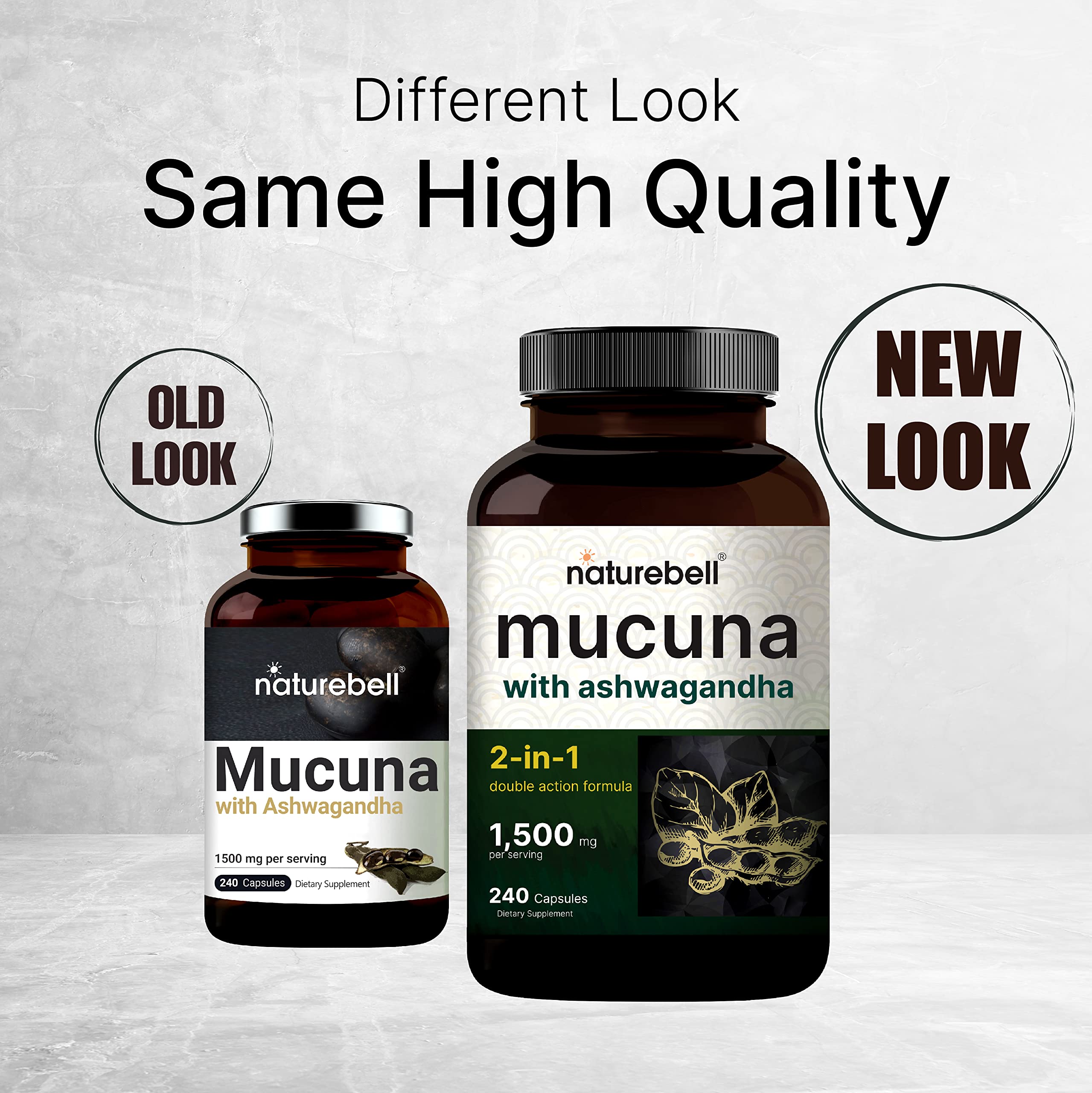 2 Pack NatureBell Mucuna Pruriens Capsules, 1500mg Per Serving, Made with Mucuna NatureBell Au supplements