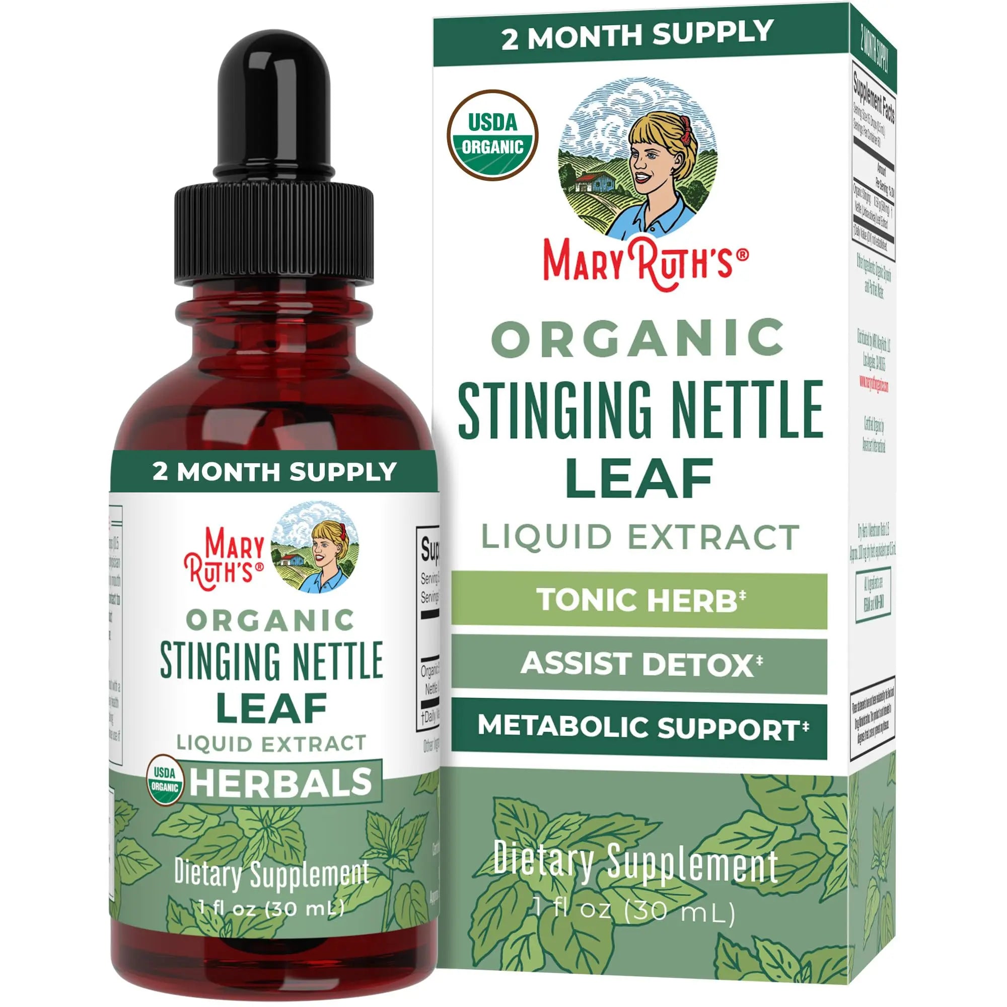 MaryRuth Organics Stinging Nettle Leaf Extract | Detox Supplement Herbal Drops | USDA Organic | Vegan | Non-GMO | Gluten Free | 1 Fluid Oz MARYRUTH'S Au supplements