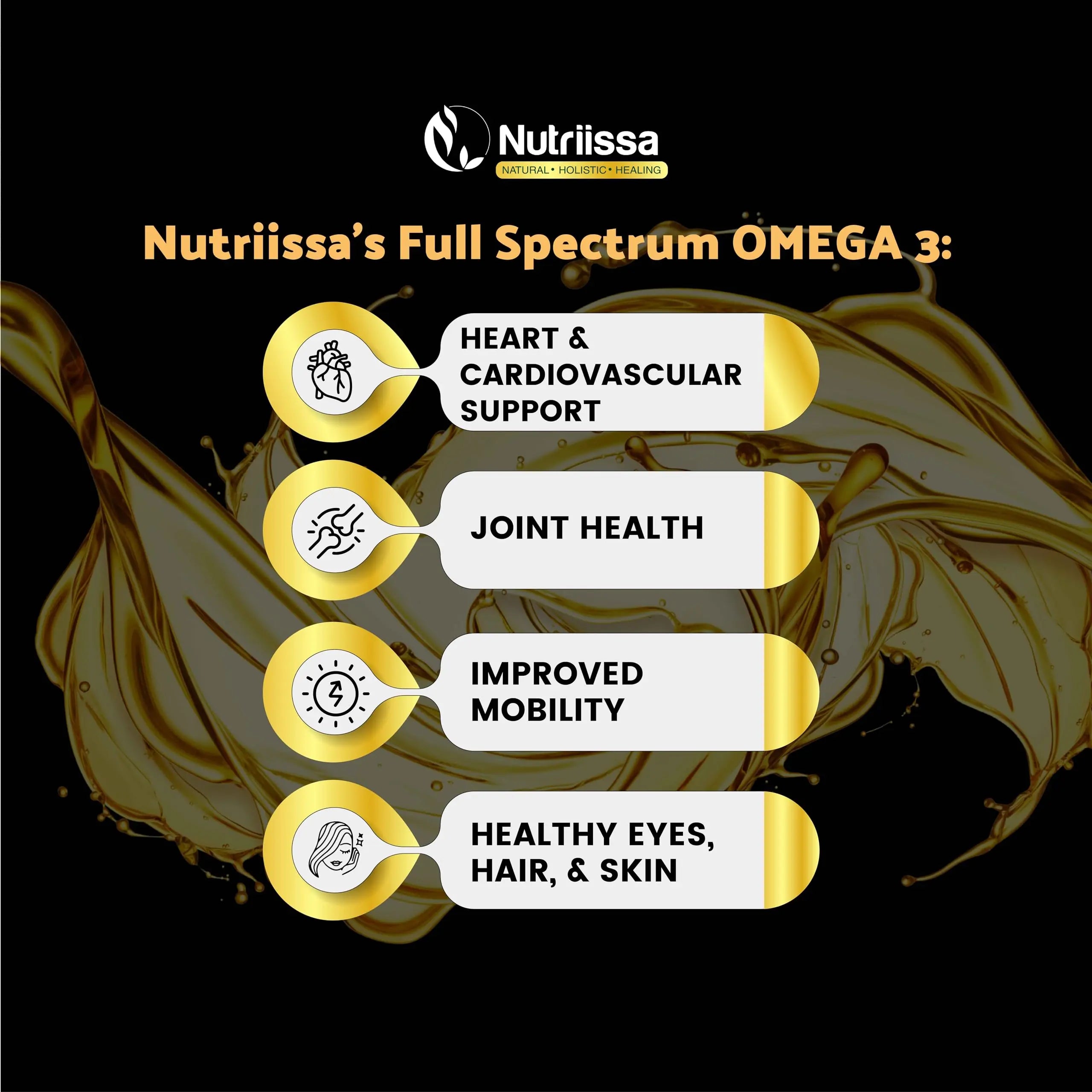 Nutriissa Omega 3 - Full Spectrum - 180 Count - High Concentrate Formula Fish Oil, Krill Oil Nutriissa Au supplements