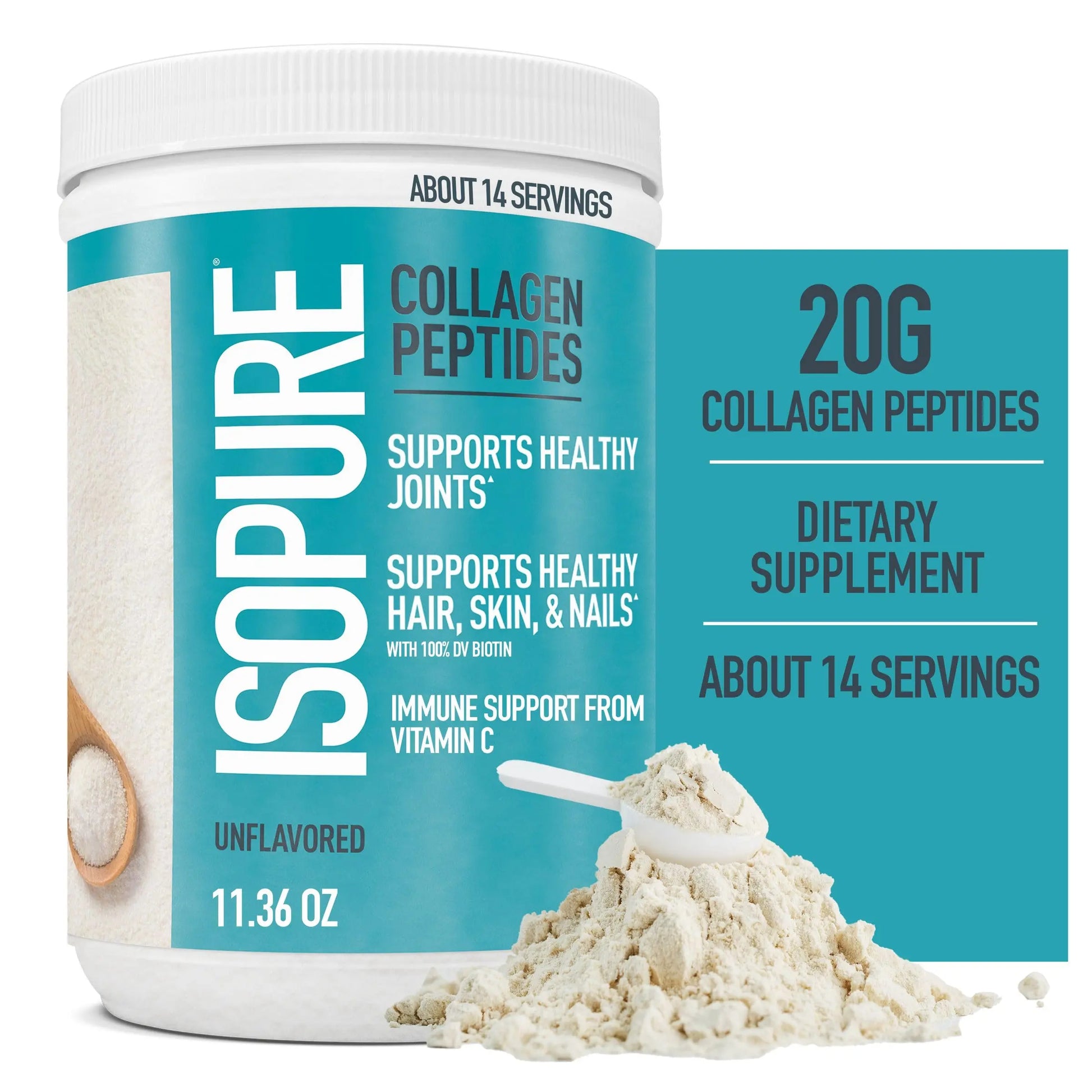 Bundle of Isopure Unflavored Organic Vegan Pea Protein Powder, Dairy Free with Amino Isopure Au supplements