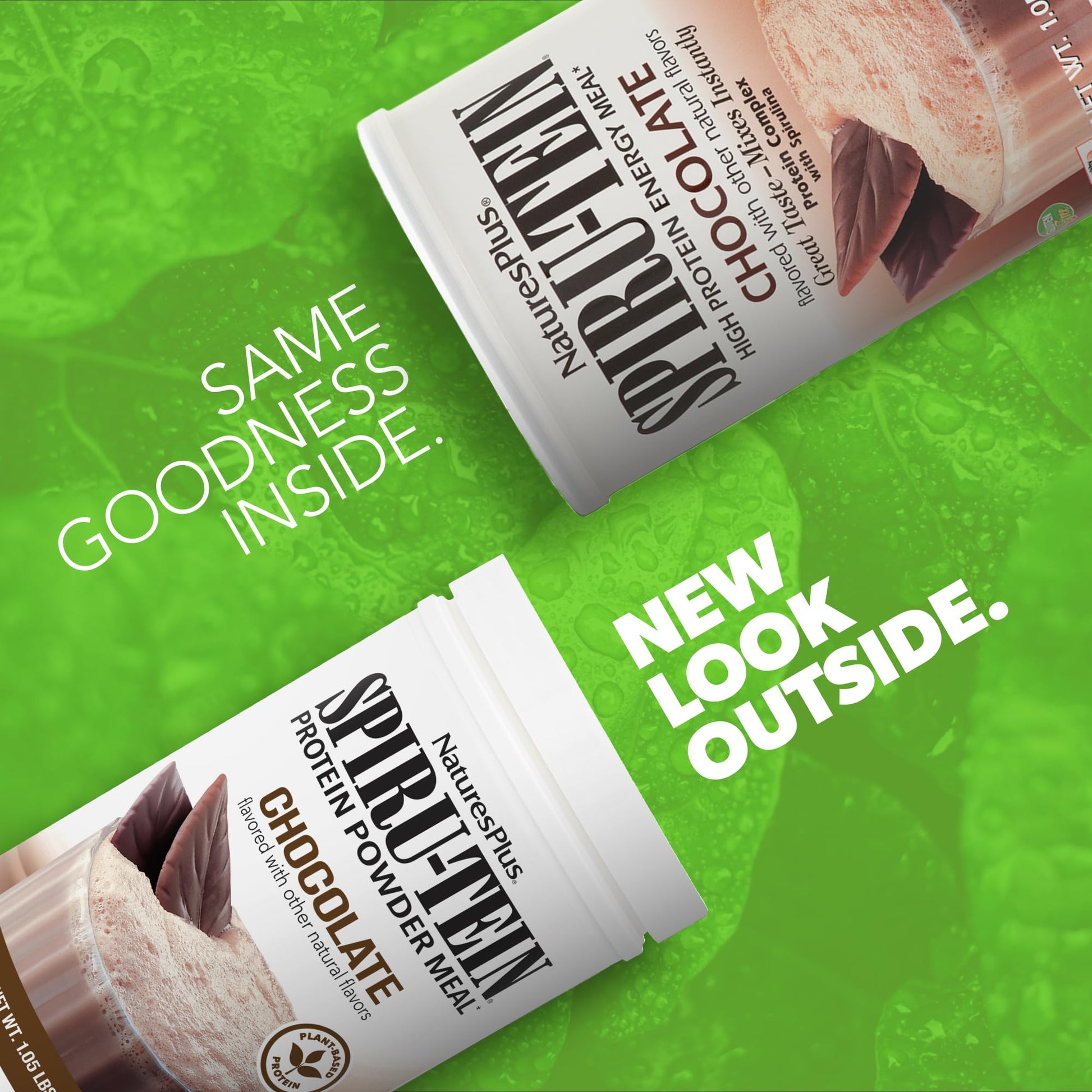NaturesPlus SPIRU-TEIN, Chocolate - 1.05 lb - Plant-Based Protein Shake - Non-GMO, Vegetarian, Gluten Free - 17 Total Servings NaturesPlus Au supplements