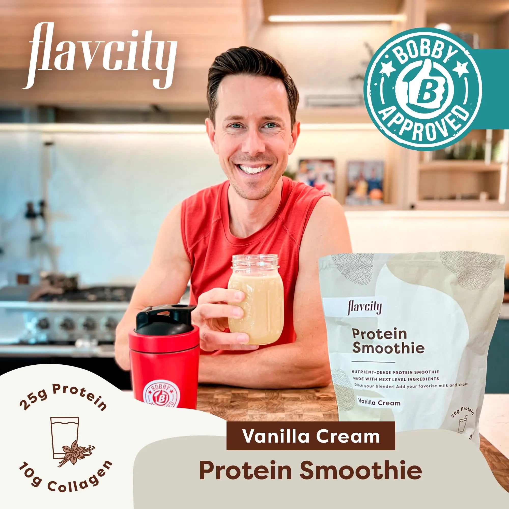 FlavCity Protein Powder Smoothie, Vanilla - 100% Grass-Fed Whey Protein FlavCity Au supplements