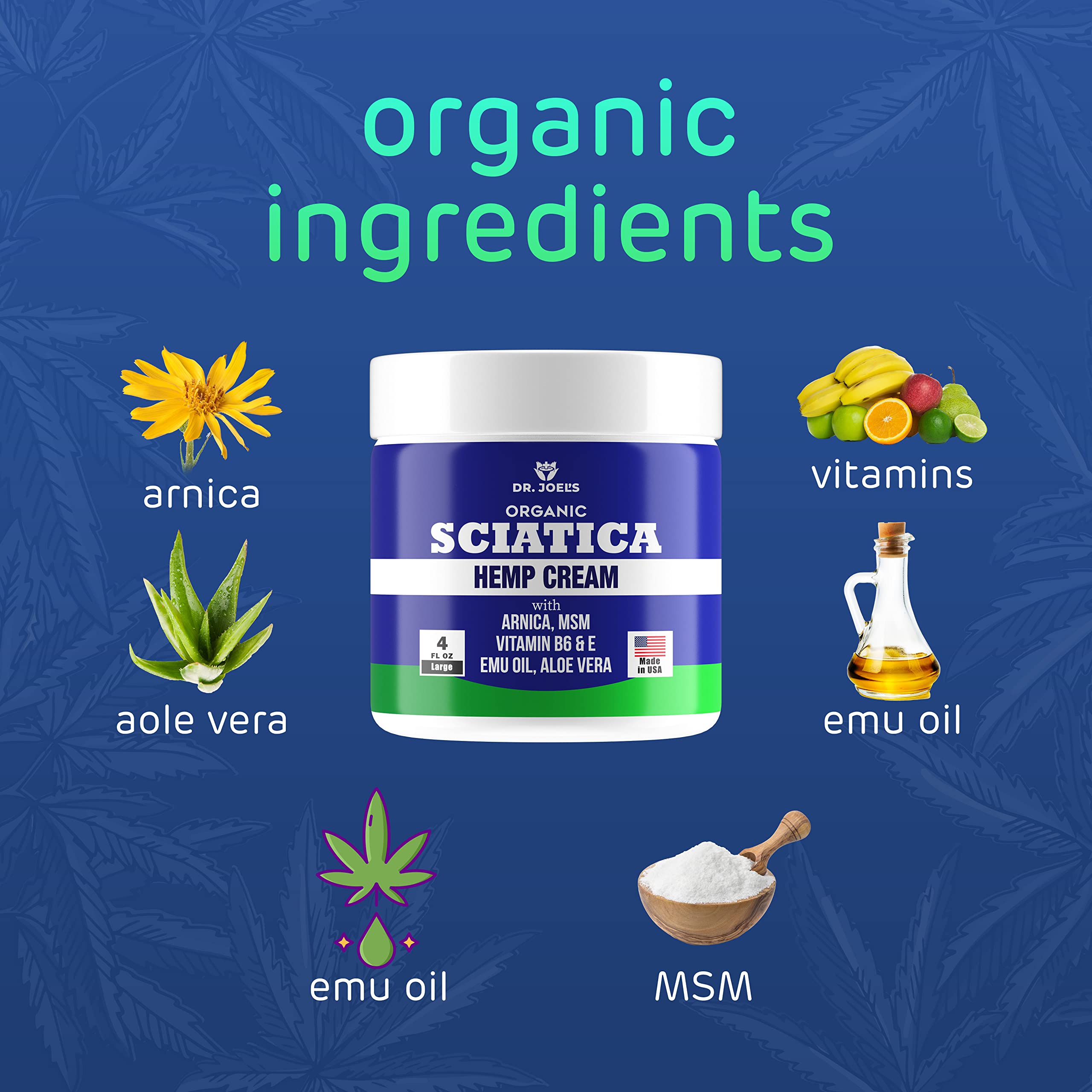 Sciatica Cream - Premium Sciatica Cream - Fast Absorption & Maximum Relief - 4 oz Large Value Pack - Made in The USA Dr. JOEL'S Au supplements