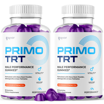 (2 Pack) Primo TRT Gummies for Men, Official Primo TRT Male Performance Gummys with Maximum Strength Ingredients, Advanced PrimoTRT Male Health Support Supplement with Premium Vitamins (120 Gummies) S.O Labs Au supplements