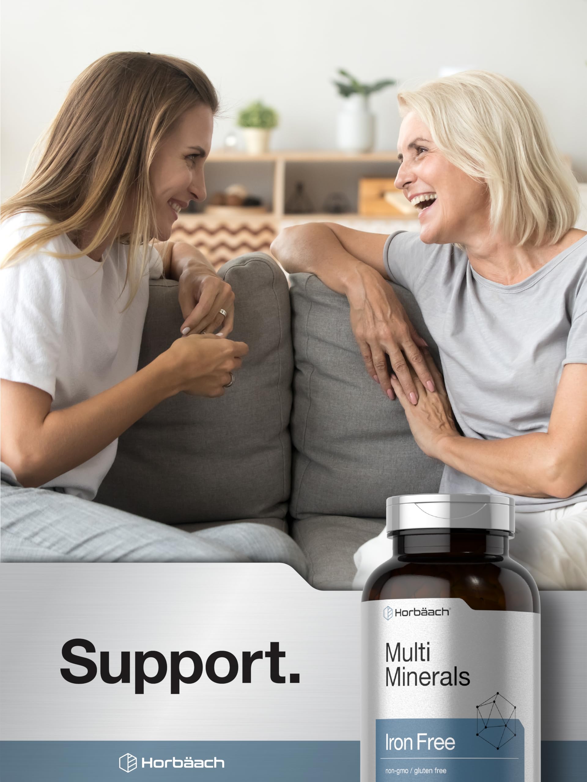 Horbäach Multi Minerals Supplement | 250 Capsules | Iron Free | Daily Mineral Complex for Men and Women | Non-GMO & Gluten Free Horbäach Au supplements