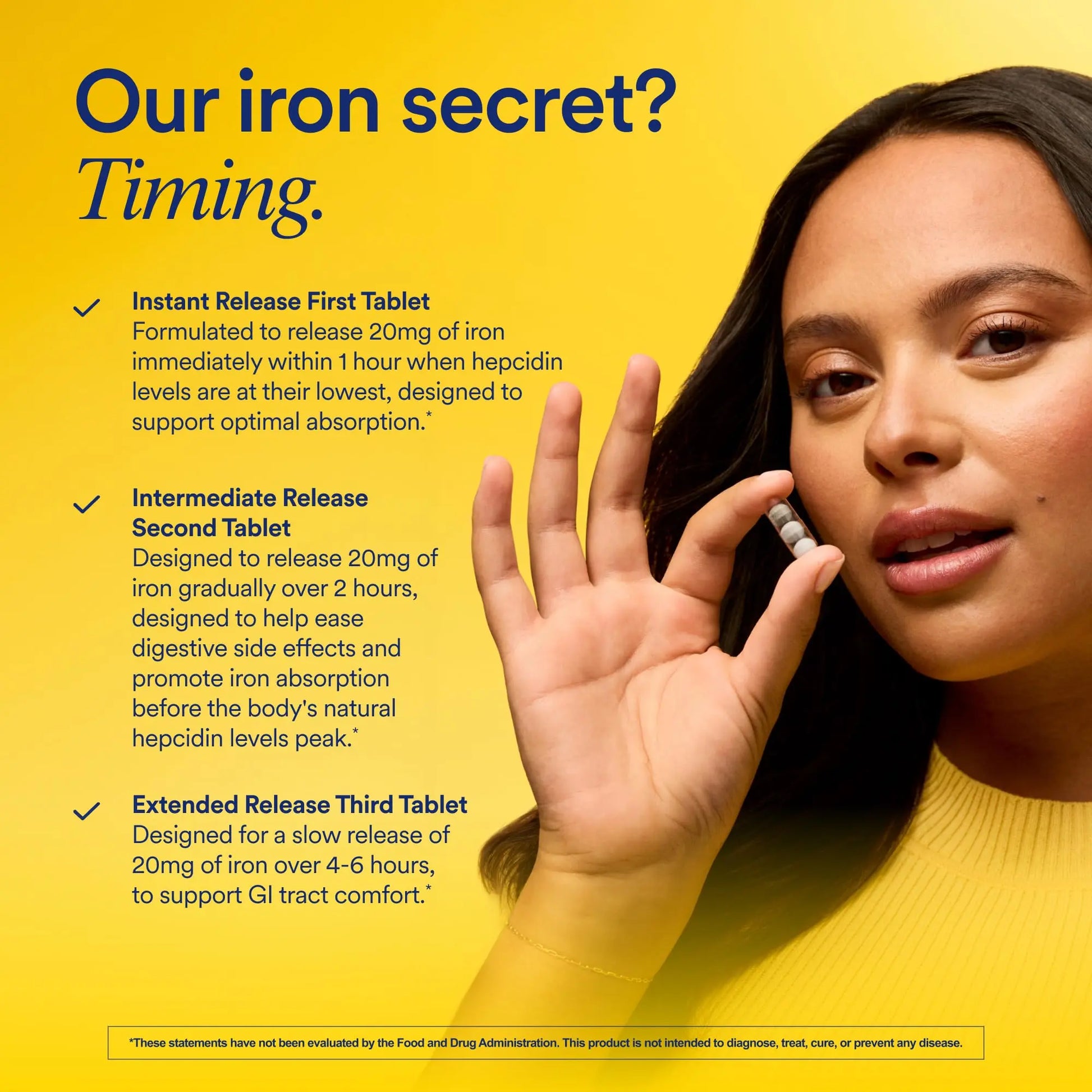 Ritual Iron Supplement to Support Low Iron Levels 60 mg | 48-hour Dosing Routine with BioSeries™ Technology plus Vitamin A and C. Designed for Optimal Absorption and Minimal GI Discomfort* 15 Servings Ritual Au supplements