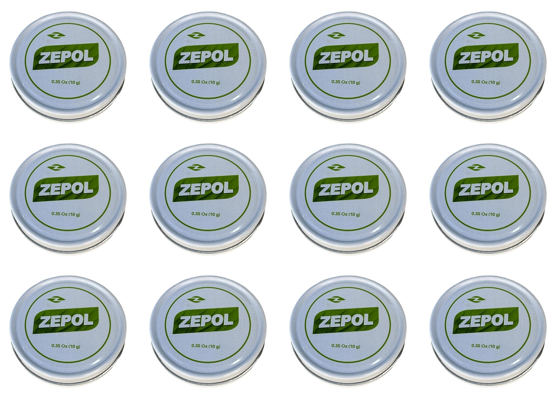 Zepol Original - Long-Lasting Topical Analgesic Ointment for Muscles, Joints, Backache, Sprains, and Strains - Pack of 12 Cans, 0.35 oz Each Zepol Au supplements