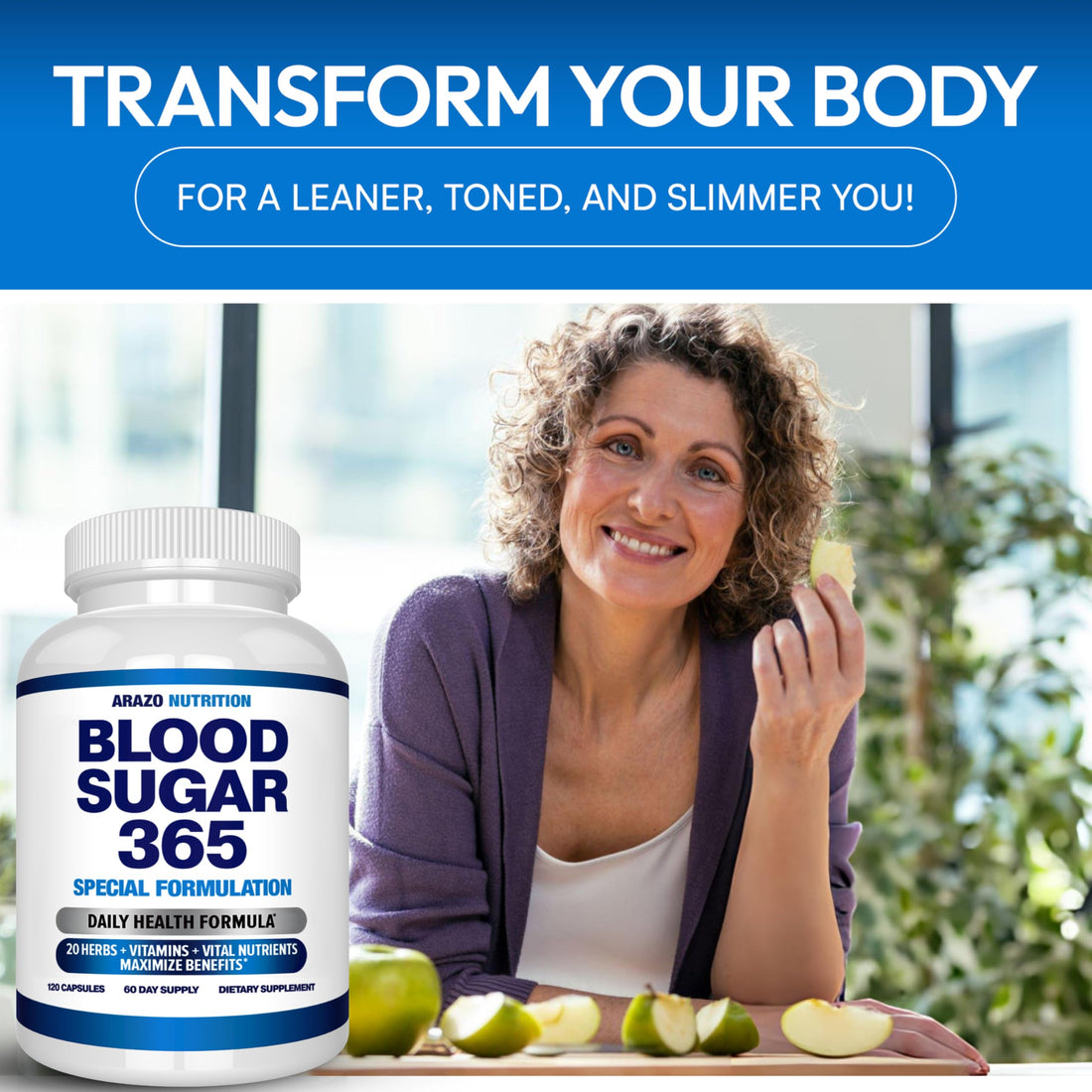 Arazo Nutrition Blood Sugar 365 Supplement – Supports Healthy Energy Levels - 120 Herbal Pills - 60 Day Supply Aus Healthcare Au supplements