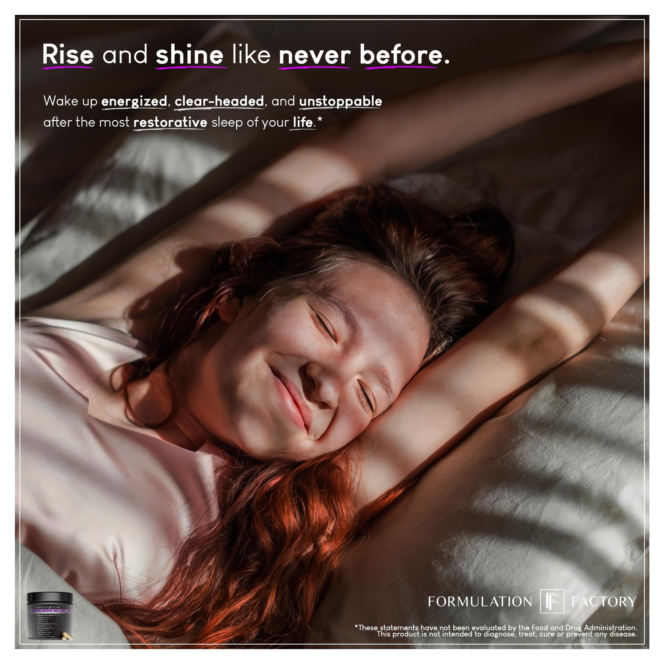 The Night Before 10-in-1 Midnight Maximizer Sleep Aid, Stress Relief, Cognition, Relaxation, Recovery, Focus, Magnesium Glycinate, L-Theanine & More, (120 Capsules – 2 Month Supply) Formulation Factory Au supplements