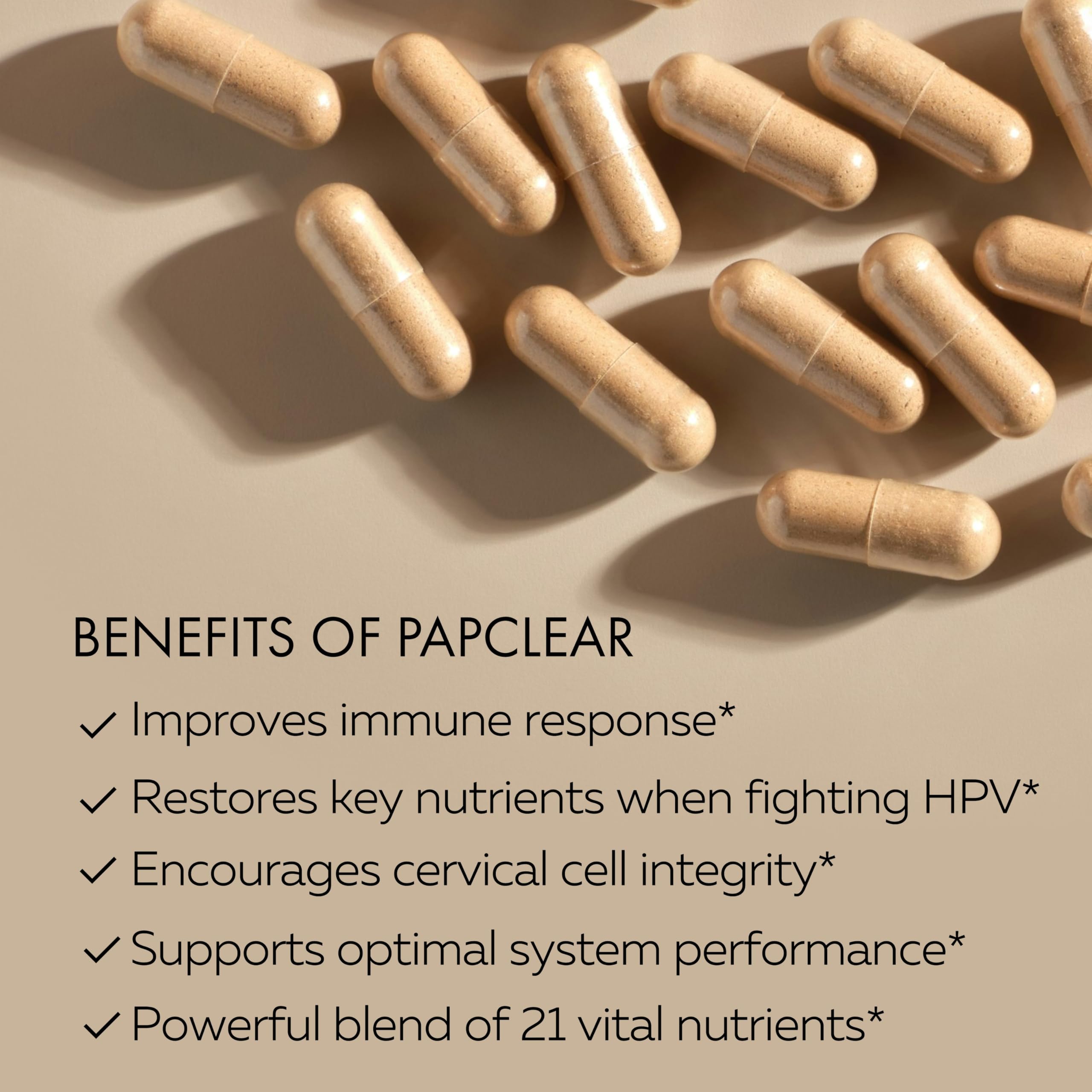 PAPCLEAR Physician Formulated | All Natural Immune Support Supplement | Advanced Powerful Immunity Booster | 21 Vitamins & Nutrients with Organic Shiitake Mushroom & Lycopene | 90 Capsules | Pack of 1 HPD Rx Au supplements