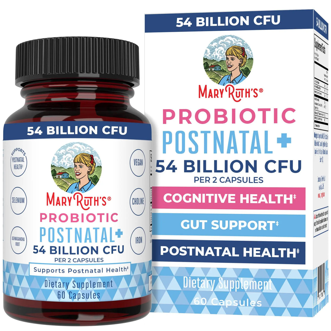 MaryRuth Organics Postnatal Probiotics for Breastfeeding Women | Nursing Probiotic Capsules with Vitamins | Minerals & Antioxidants | 54 Billion CFU | Non-GMO | Vegan | 30 Servings MARYRUTH'S Au supplements