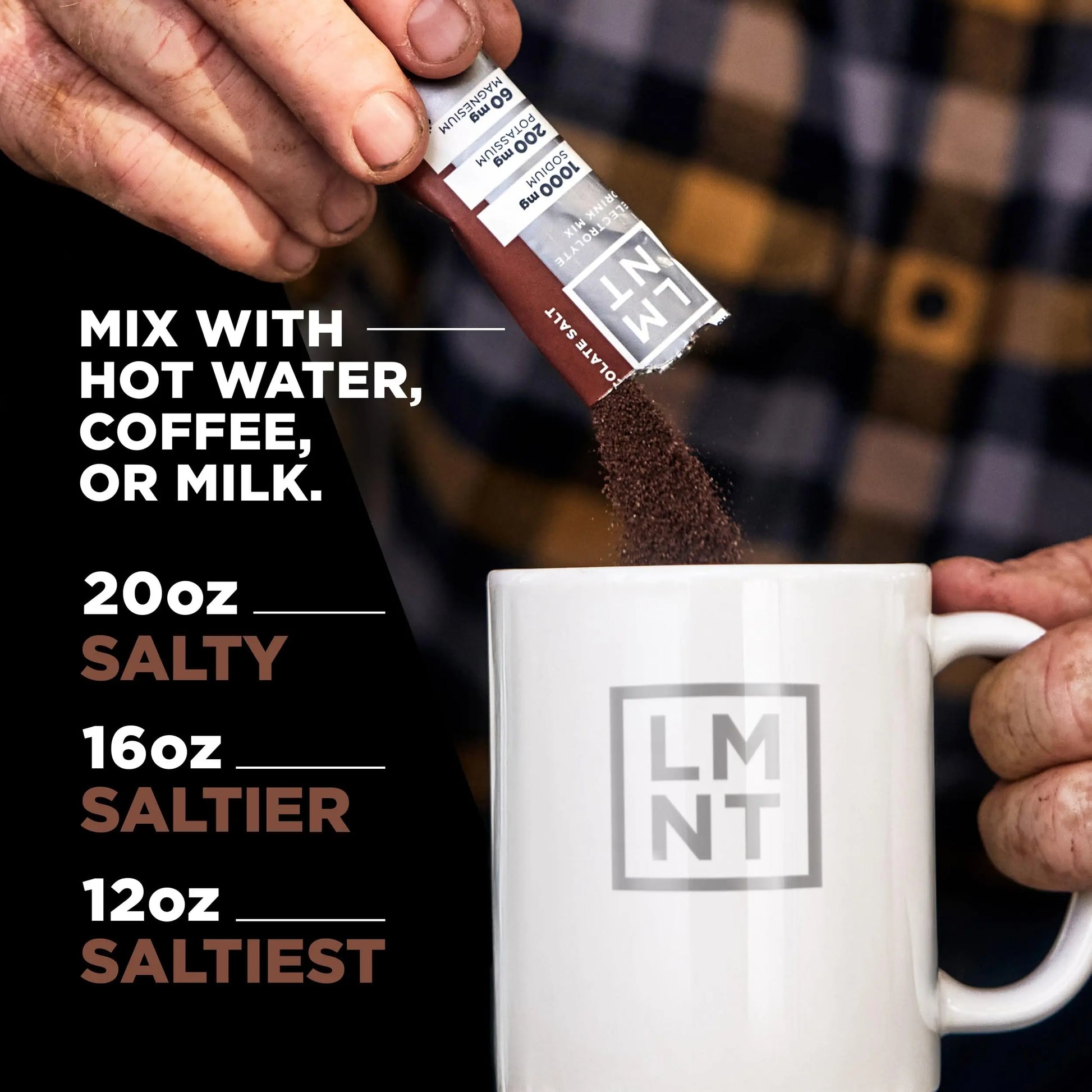 LMNT Zero Sugar Hot Chocolate or Coffee Mixer - Chocolate Salt | Drink Mix | 30-Count Drink LMNT Au supplements
