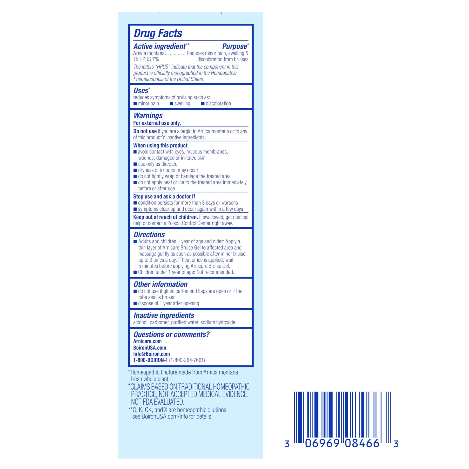 Boiron Arnicare Bruise Gel for Pain, Inflammation or Swelling, Soreness, and Discoloration - Non-greasy and Fragrance-Free - 4.2 oz Boiron Au supplements