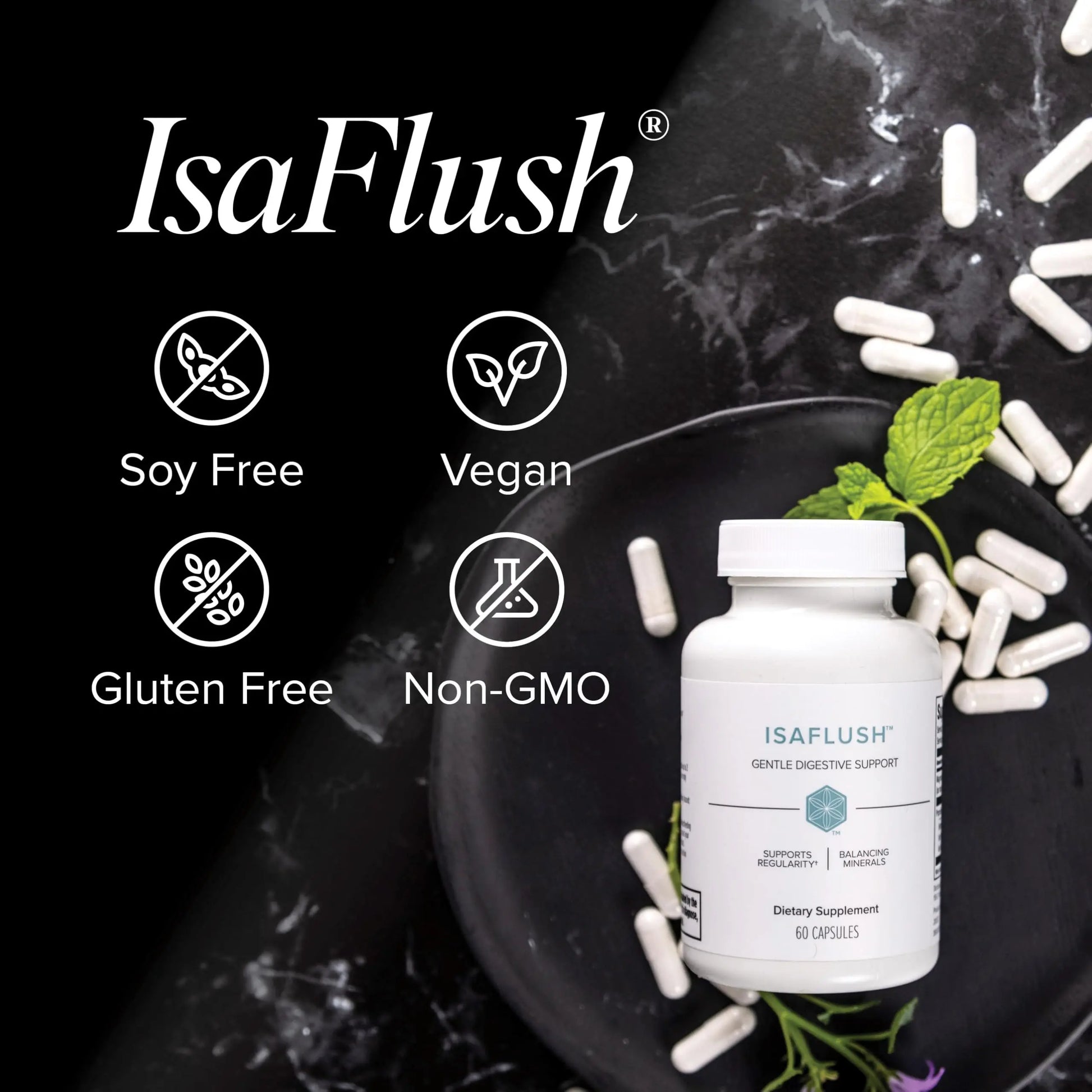 Isagenix IsaFlush - Gentle Digestive Support with Balanced Minerals Encouraging Regularity - No Harsh Laxatives - 60 Capsules Isagenix Au supplements