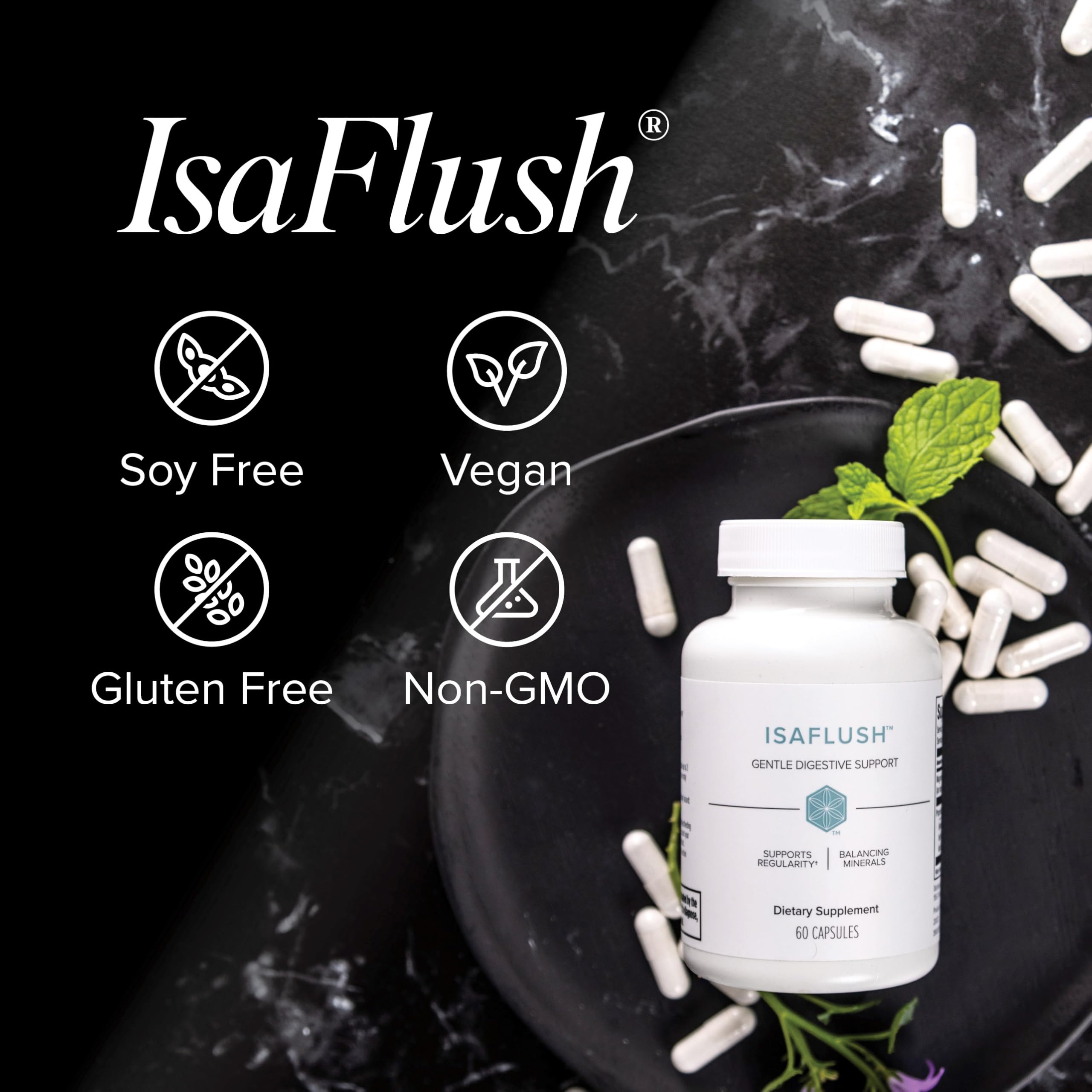 Isagenix IsaFlush - Gentle Digestive Support with Balanced Minerals Encouraging Regularity - No Harsh Laxatives - 60 Capsules Isagenix Au supplements