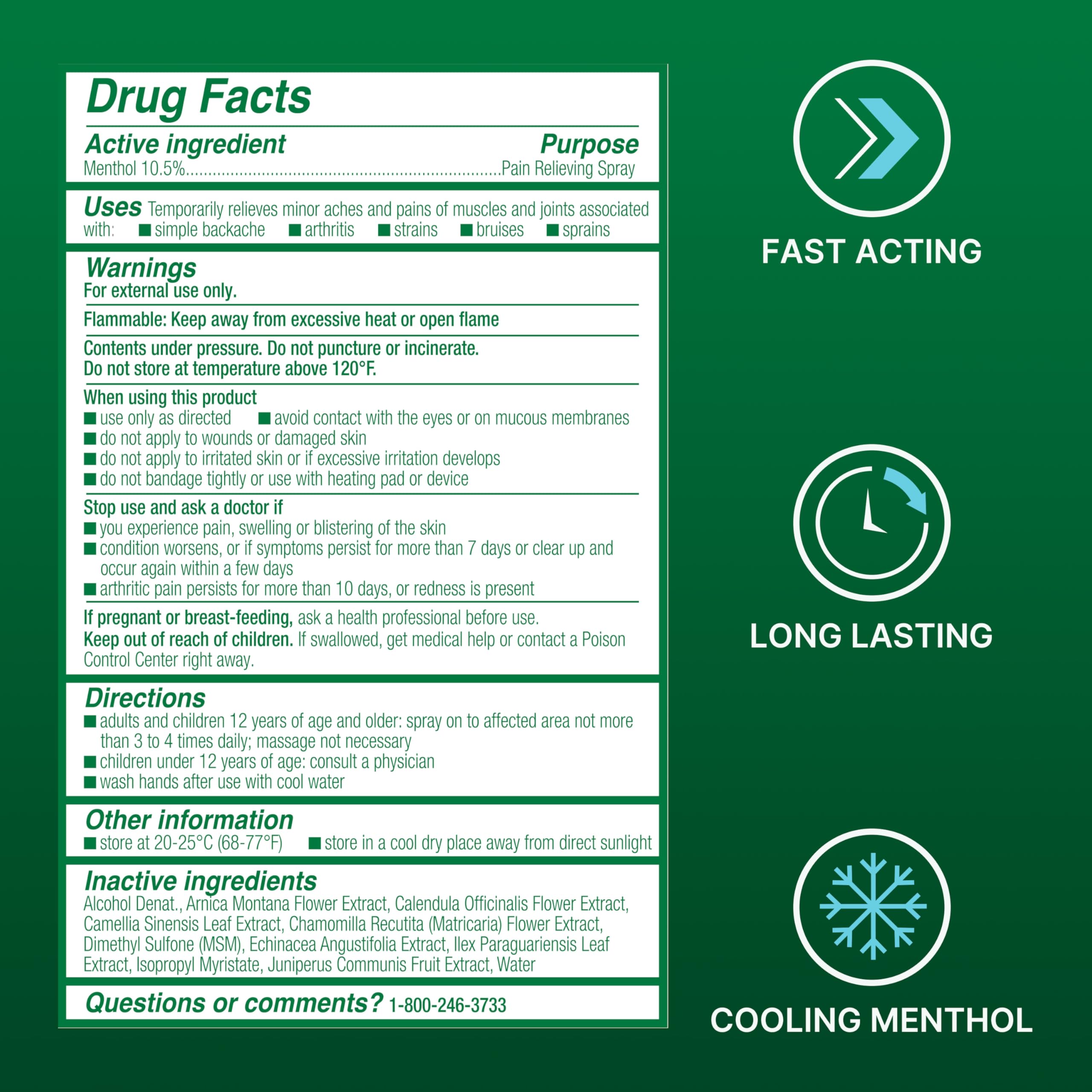 Biofreeze Pain Relief Spray, Arthritis Pain Reliever, Knee & Lower Back Pain Relief, Sore Muscle Relief, Neck Pain Relief, 2 Pack (4 FL OZ Biofreeze Menthol Spray) Biofreeze Au supplements