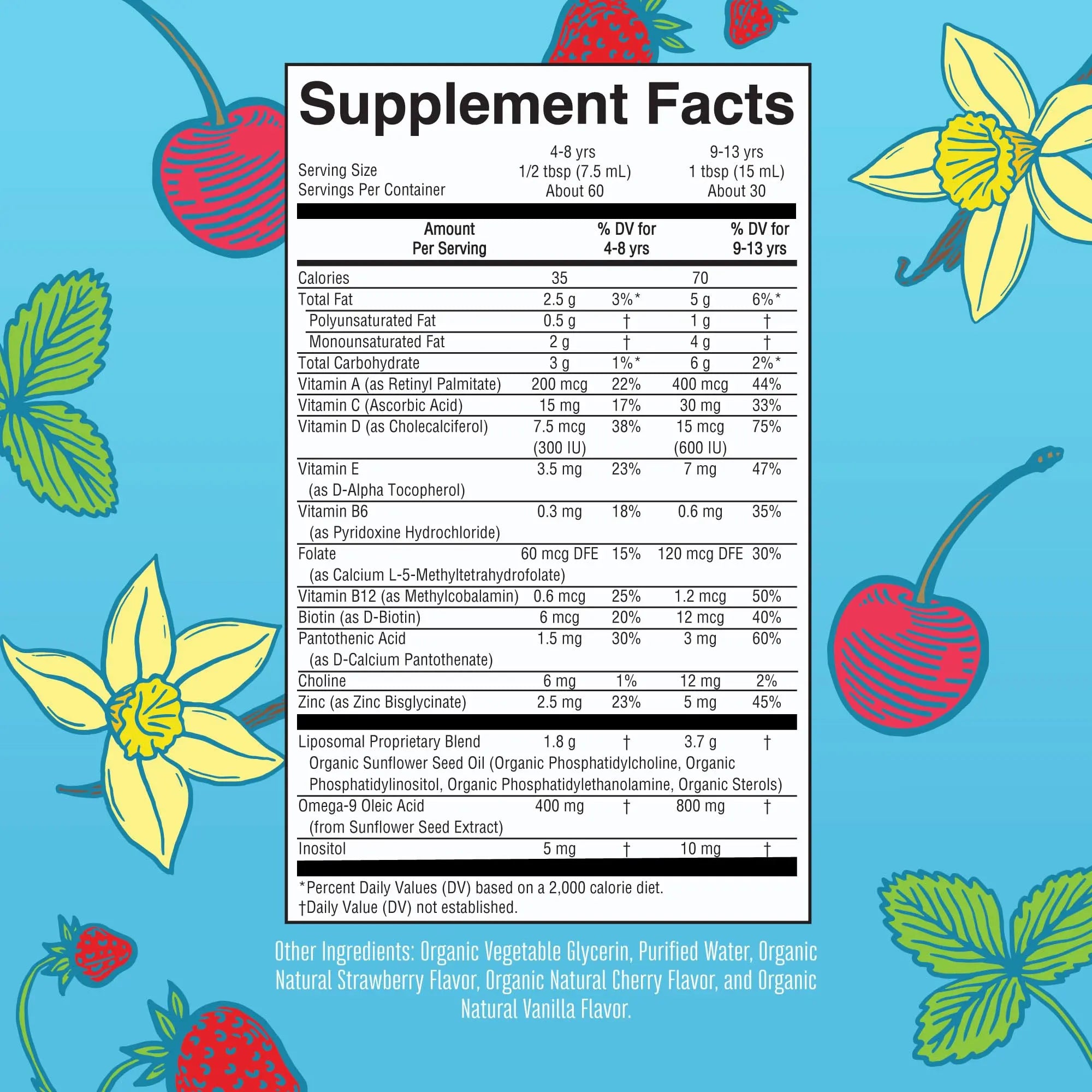 MaryRuth Organics Kids Multivitamin Liposomal | Vegan, Sugar-Free Vitamins for Kids | Ages 4+ | 2 Month Supply | 15.22 Fl Oz MARYRUTH'S Au supplements