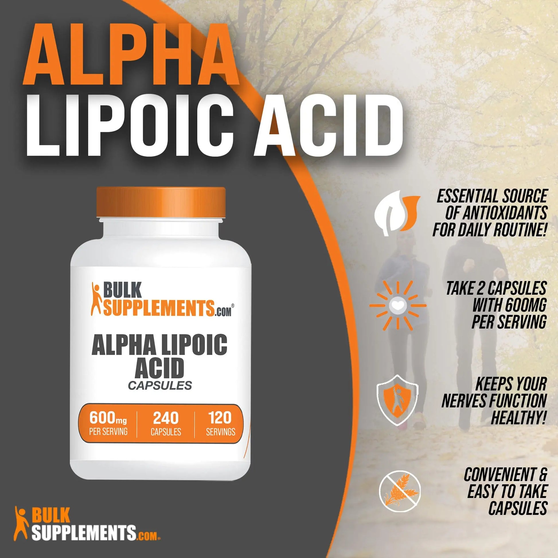 BULKSUPPLEMENTS.COM Alpha Lipoic Acid Capsules - ALA Supplement, Alpha Lipoic BULKSUPPLEMENTS.COM Au supplements