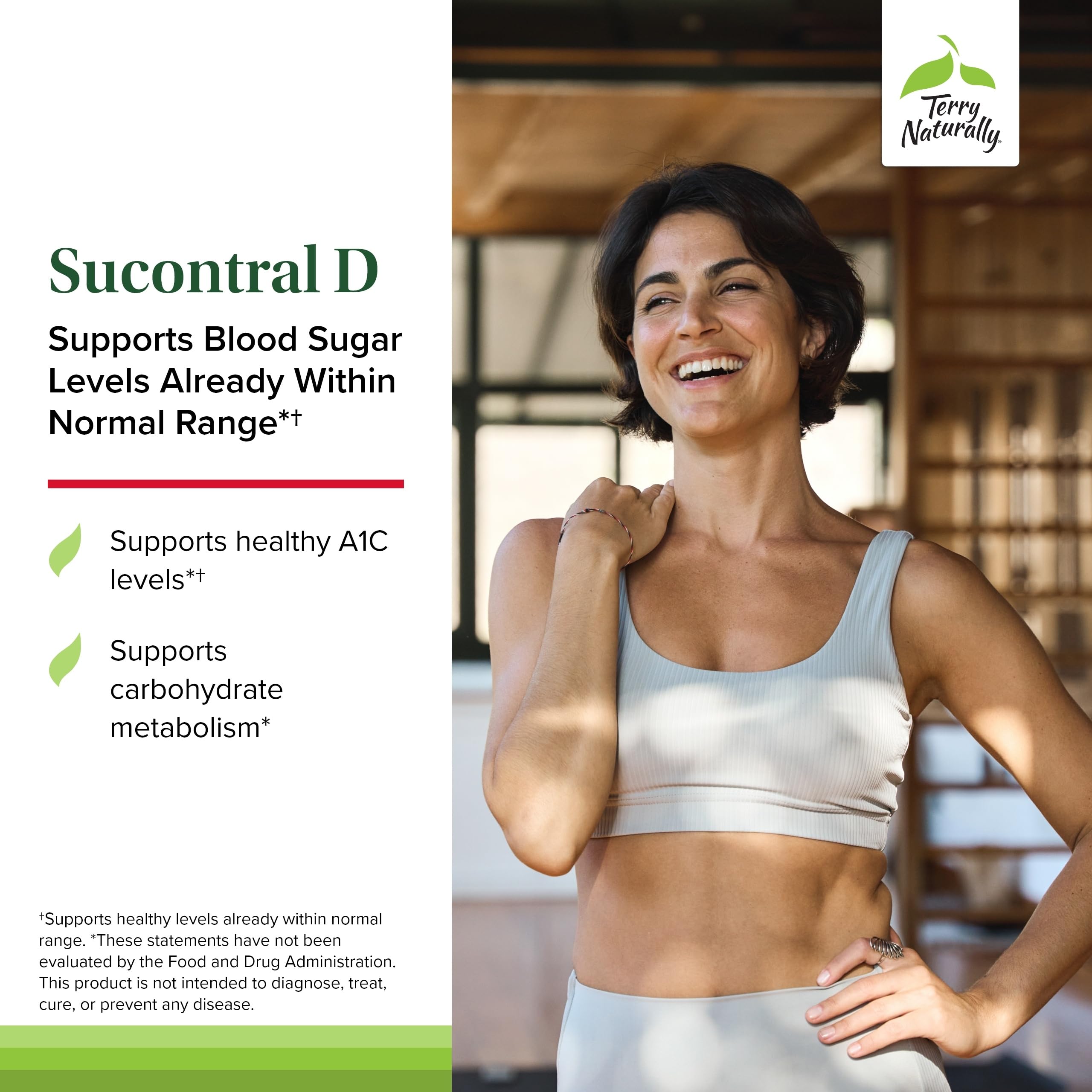 Terry Naturally Sucontral D - B-Complex & Folate Supplement - Carbohydrate Metabolism Support - Vitamin & Mineral Supplement with Zinc & Chromium