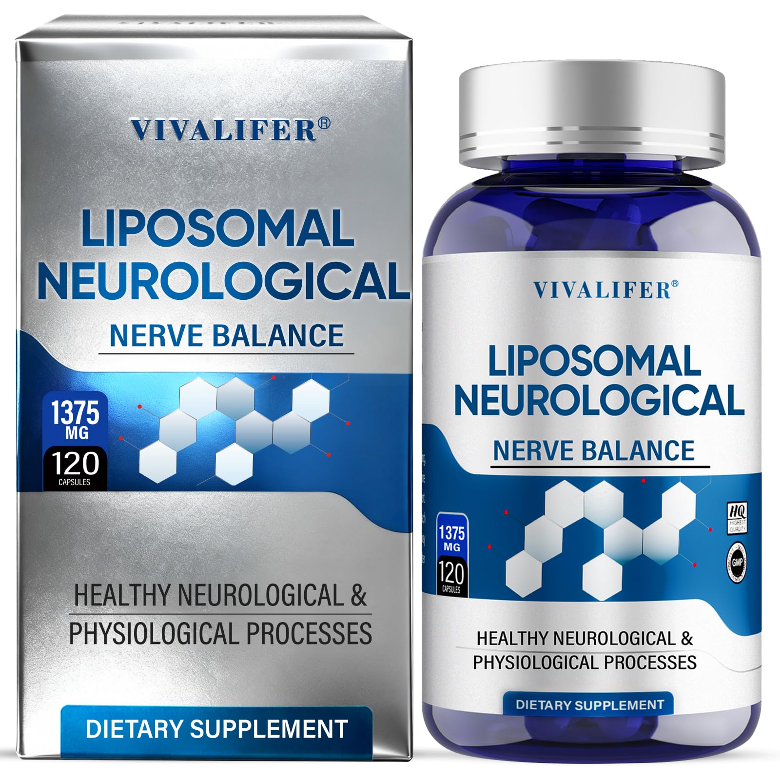 DQQI Migraine Relief Supplement | 120 Capsules Liposomal Neurological Health Formula with Magnesium Glycinate, Riboflavin (Vitamin B2) & Feverfew | Daily Brain Function DQQI Au supplements