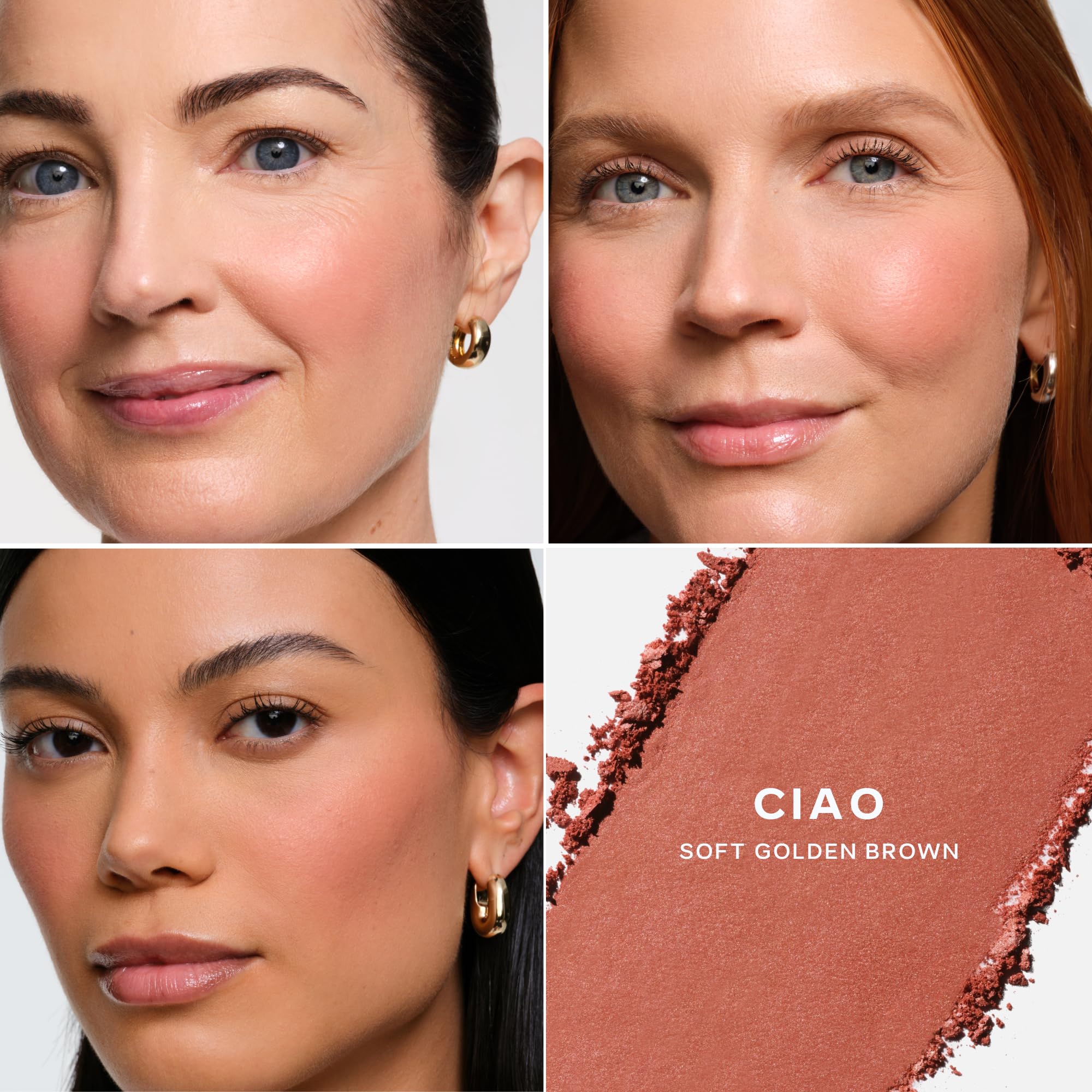 Saie SuperSuede Baked Blush - Talc-Free Powder Blush for Cheeks Infused with Hyaluronic Acid, Glycerin + Squalane - Hydrating Face Makeup for a Natural, Diffused Flush of Color - Ciao (0.1 Ounce) Saie Au supplements