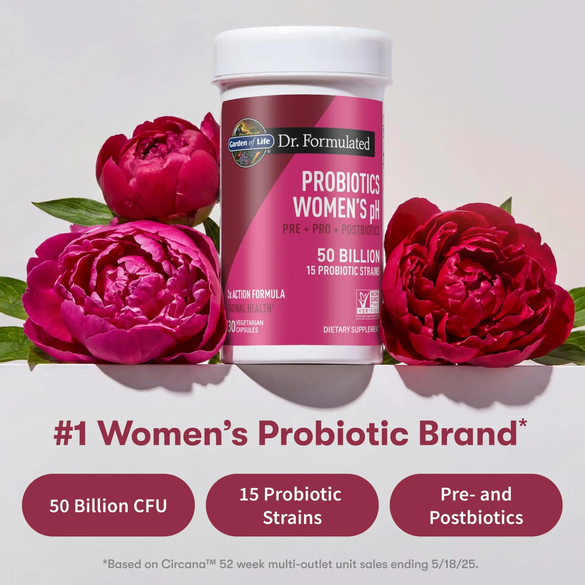 Garden of Life Dr Formulated Once Daily 3-in-1 Complete Prebiotics, Postbiotics & Probiotics for Women, PRE + PRO + POSTBIOTIC Supplement for Women’s Digestive Garden of Life Au supplements