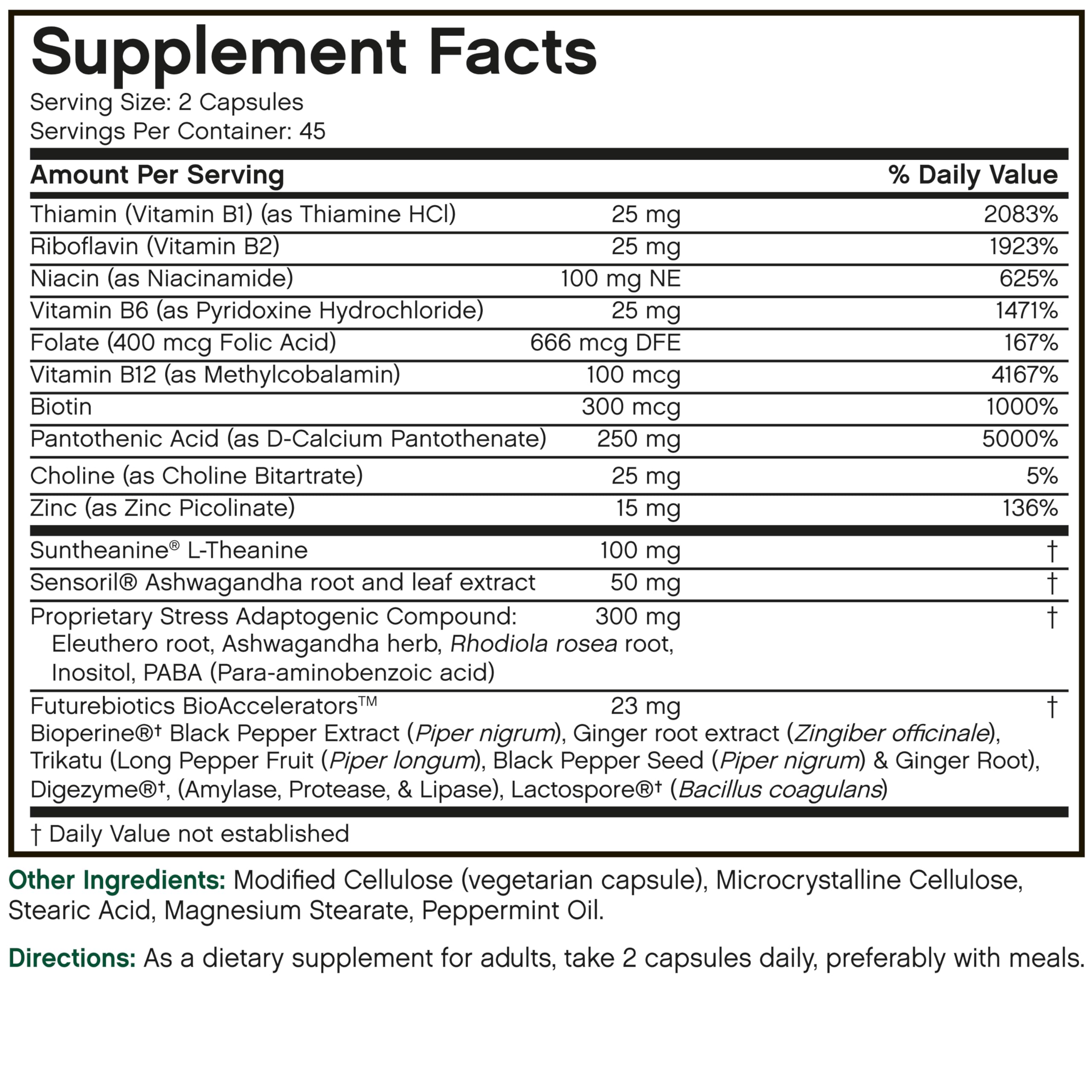 Futurebiotics Stressassist L-theanine Ashwagandha and Rhodiola Rosea Stress Complex - Natural Nutritional Stress Function, 90 Vegetarian Capsules Futurebiotics Au supplements