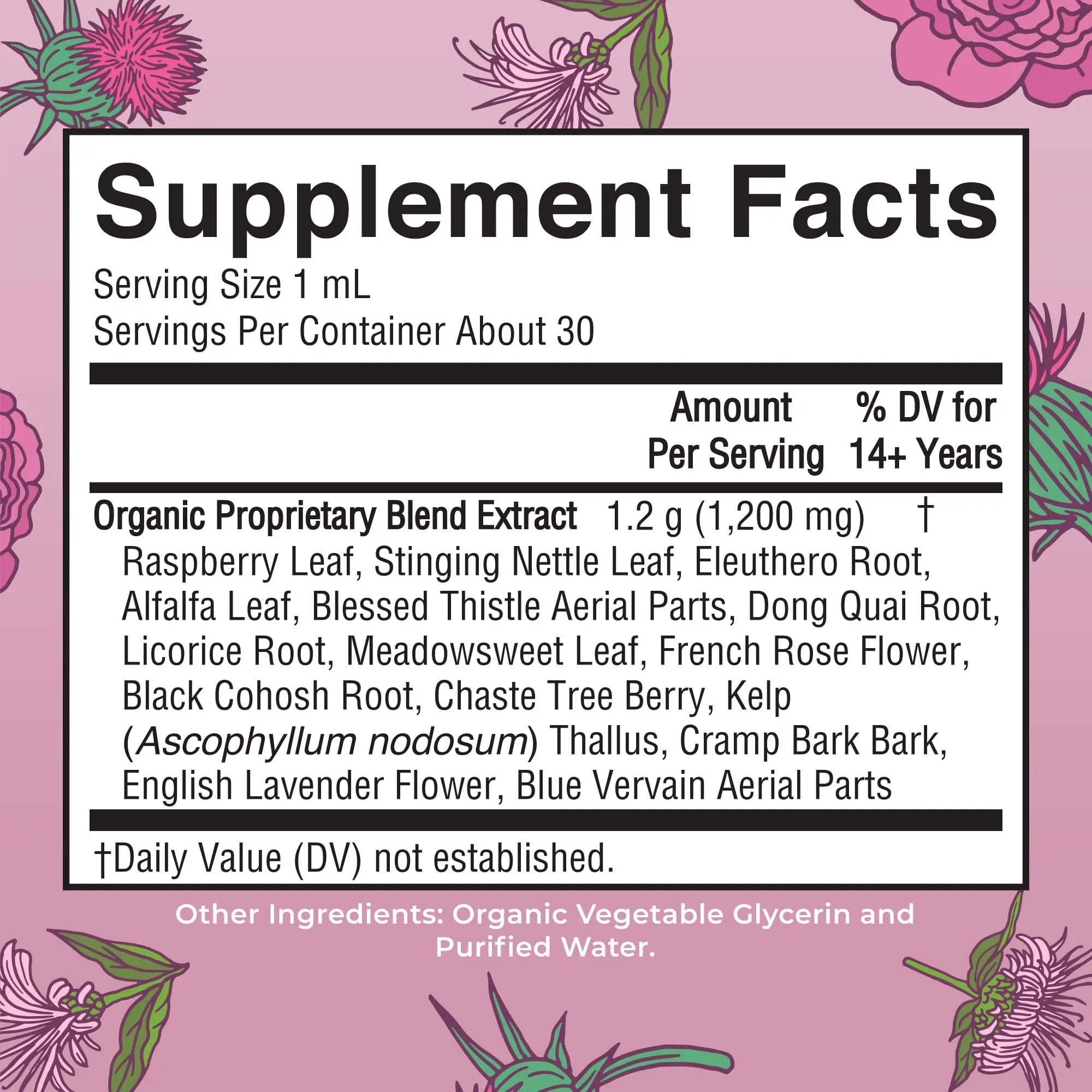 MaryRuth Organics USDA Organic Women's Wellness Liquid Herbal Supplements | Includes Stinging Nettle, Raspberry Leaf, Eleuthero Root, Chaste Tree Berry | Menstrual Support | Non-GMO, Vegan MARYRUTH'S Au supplements