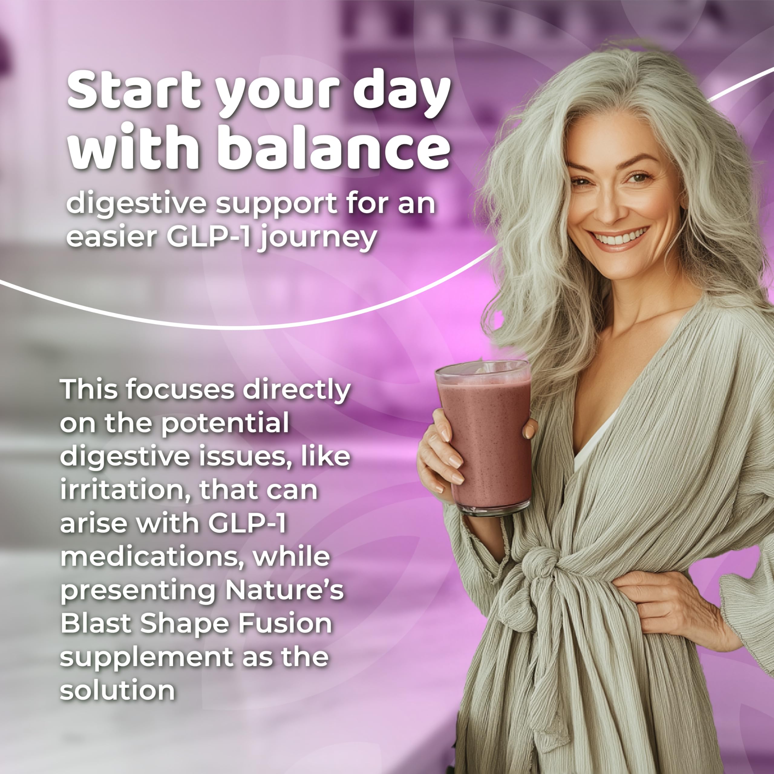 NATURES BLAST Shape Fusion® - GLP-1 Supplements with Ashwagandha, Hibiscus, Ceylon Cinnamon, Maqui Berry & African Mango Extract - Supports Healthy Habits, Energy & Body Balance - 30 Servings NATURES BLAST Au supplements