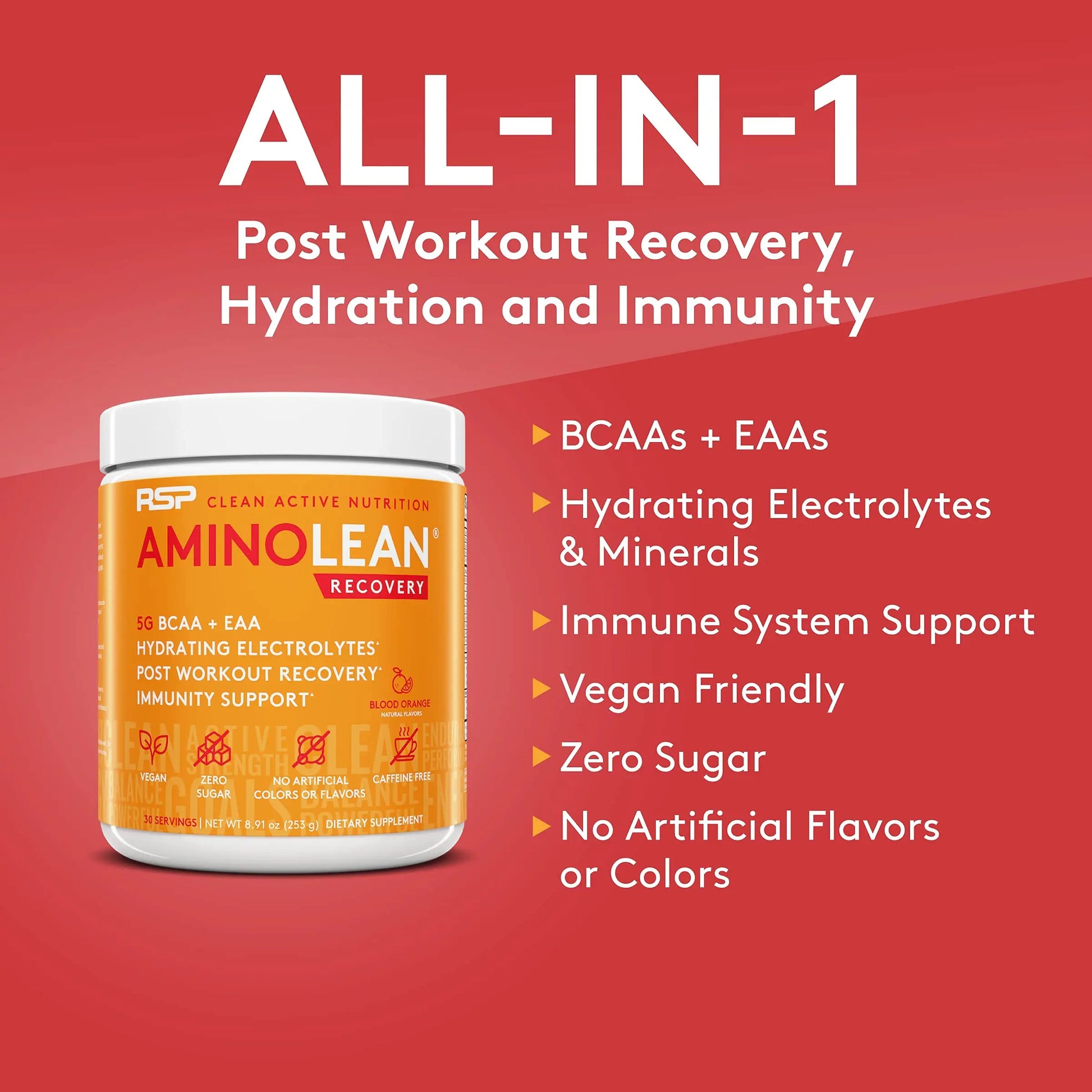 RSP NUTRITION AminoLean Pre Workout Energy (Fruit Punch 30 Servings) with AminoLean RSP NUTRITION Au supplements