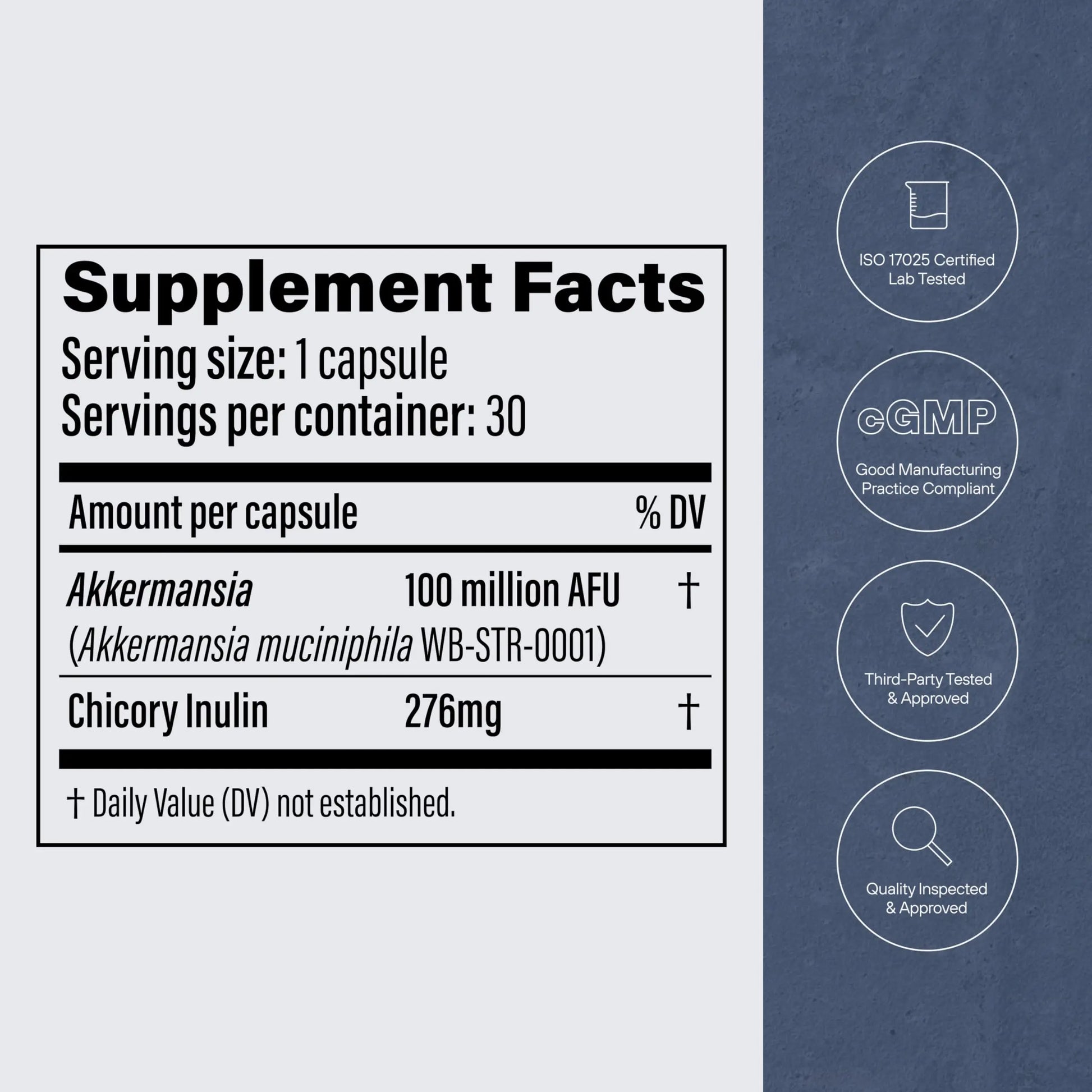 Pendulum Akkermansia Probiotic with Prebiotic Fiber - Delayed Release Capsules, Third-Party Tested, Authentic 100M AFU Live Strain for Gut Health Pendulum Au supplements