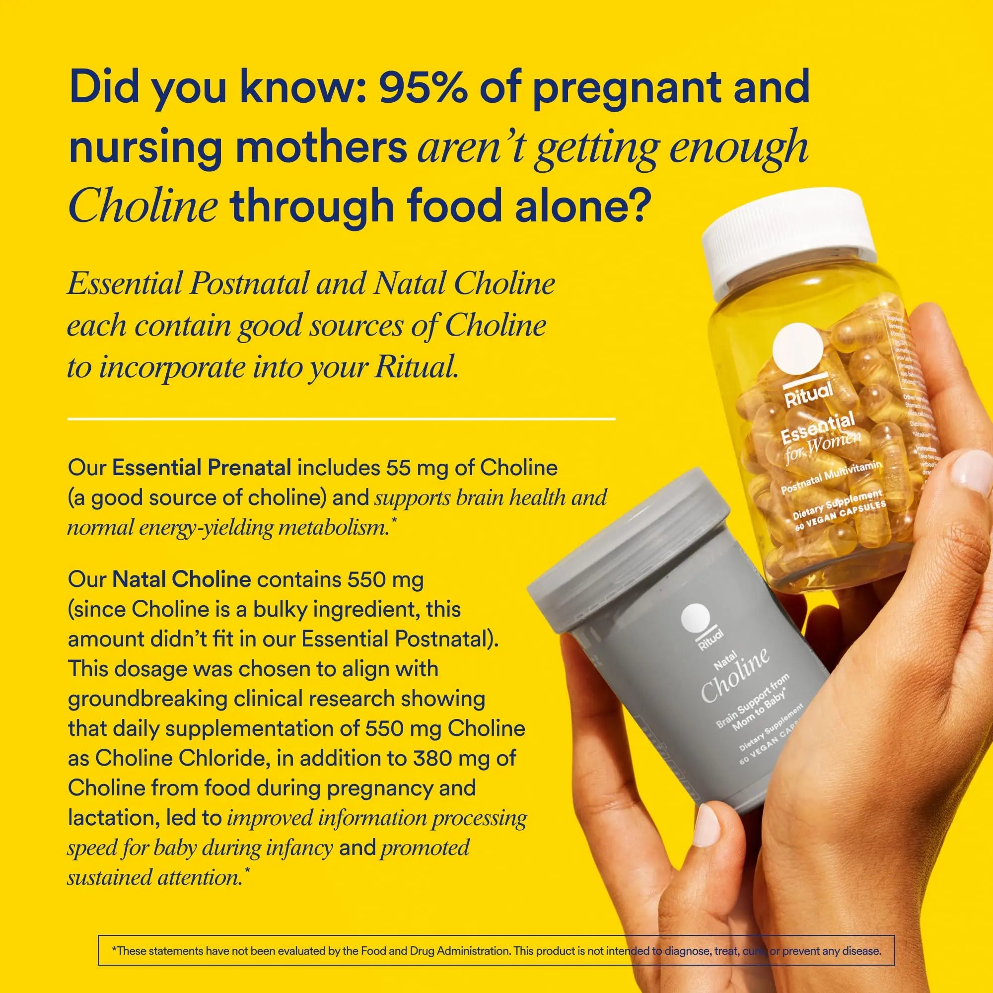 Ritual Postnatal Mom-to-Baby Set, Postpartum Multivitamin and Natal Choline Supplements, Supports Lactation, Immune Function, and Baby's Cognitive Function Ritual Au supplements