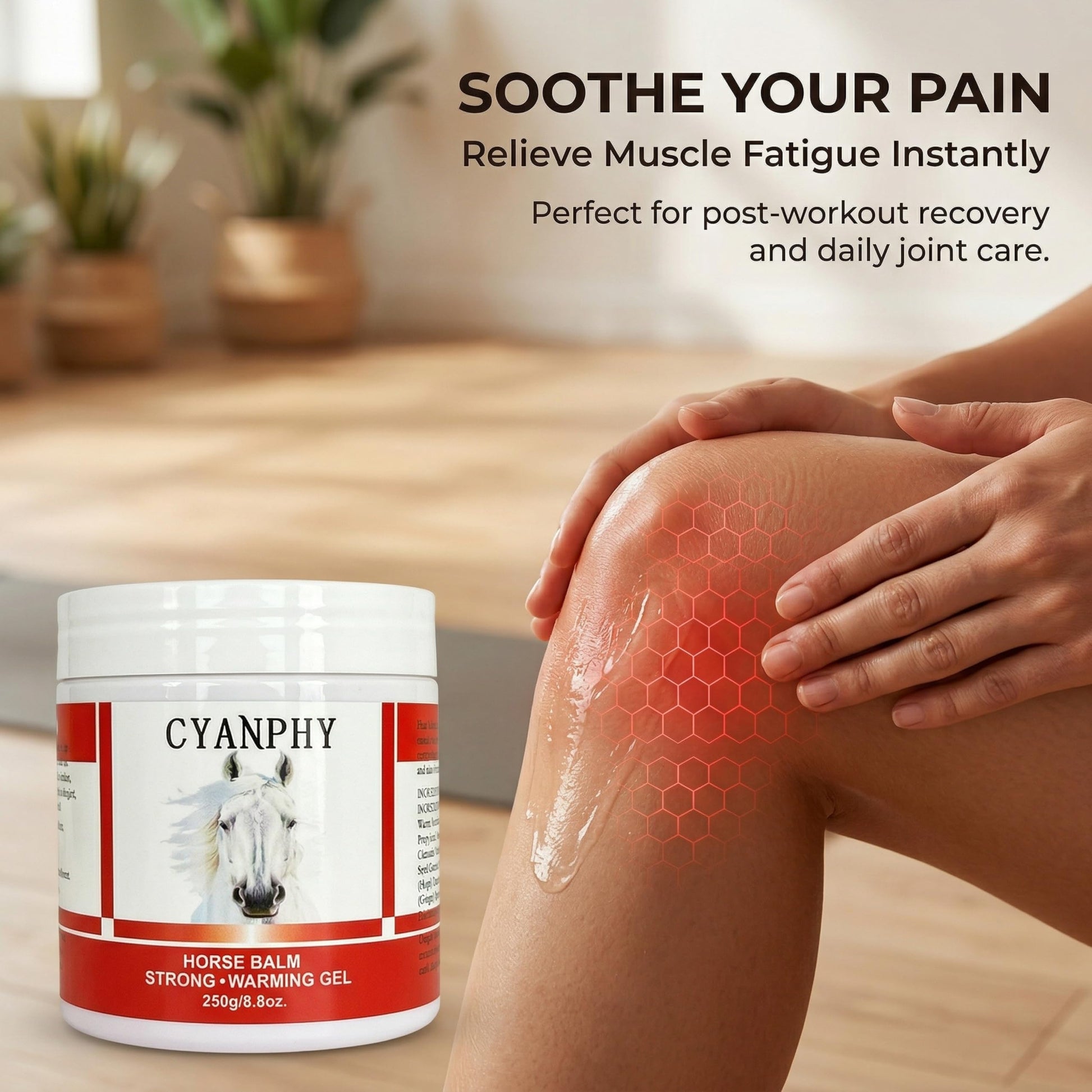 CYANPHY 250g Unisex Adult Extra Strong Horse Balm Joint Massage Cream with Fresh Scent for Muscle & Joint Massage Body for Warming Massage Gel for Hands, Feet, Legs, Knees, Waist for People CYANPHY Au supplements