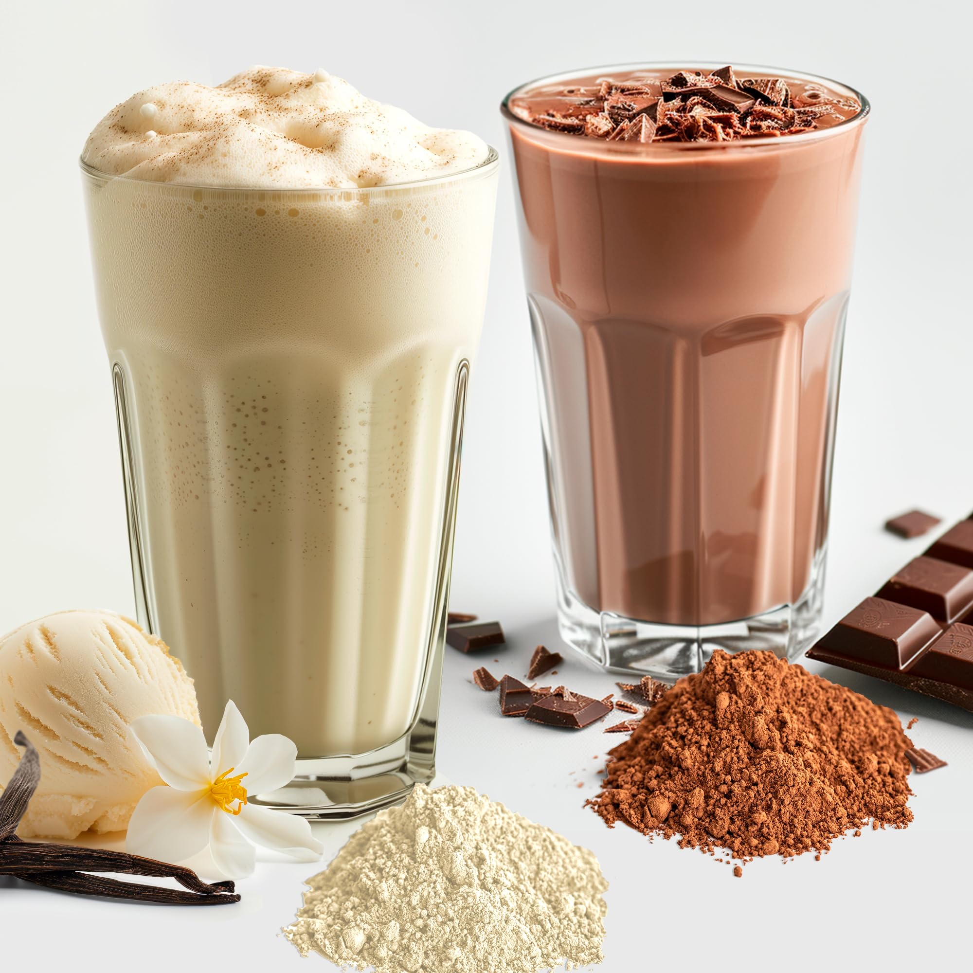 The Fittest Whole Feast Beef Protein Powder - Milk Chocolate - Grass Fed Nose to Tail Carnivore Blend Including Liver, Colostrum and Whole Bone - BCAAs - 14g Collagen, 21g Total Protein