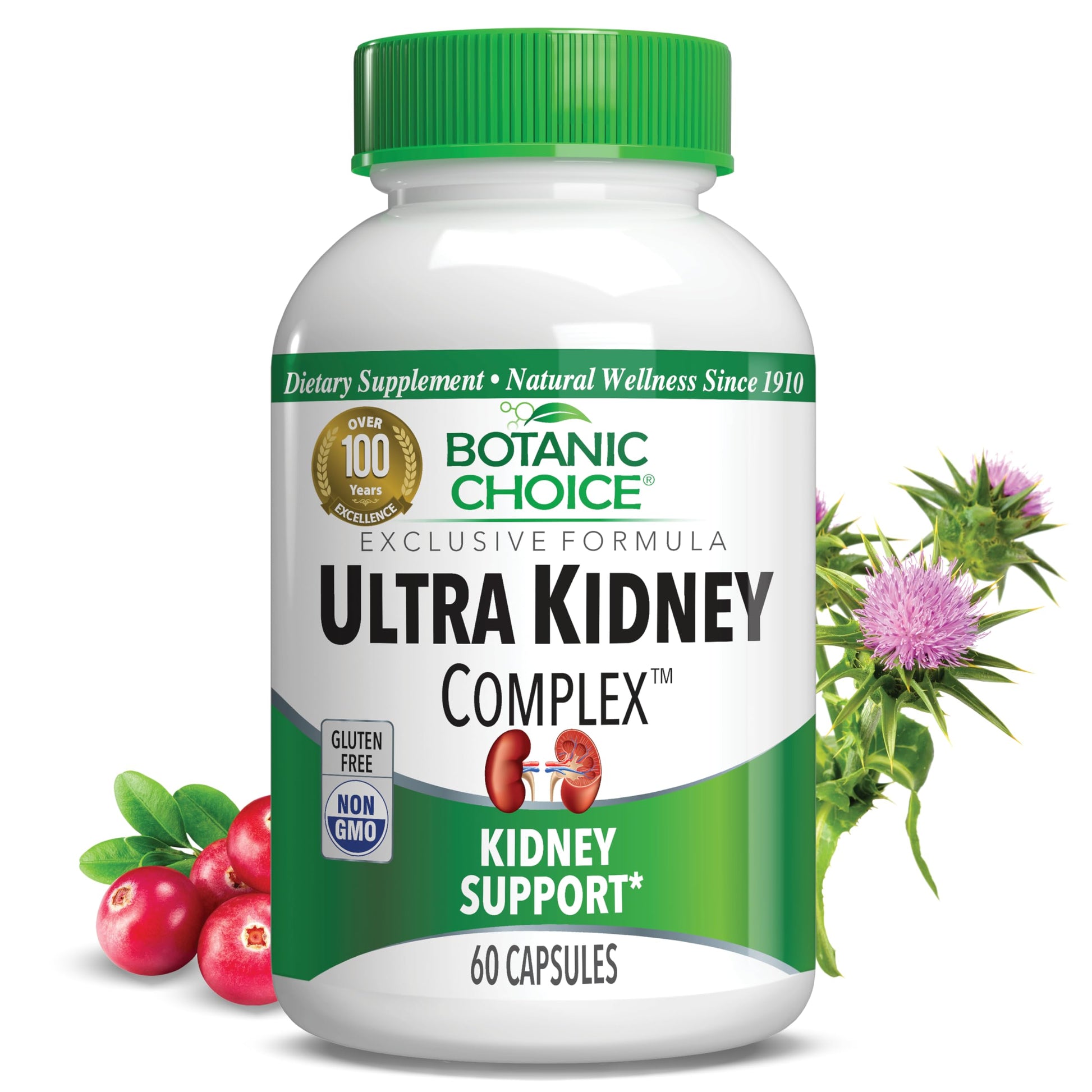 Botanic Choice Ultra Kidney Complex - Optimal Kidney Support with Milk Thistle, Green Tea & More- 60 Capsules Botanic Choice Au supplements